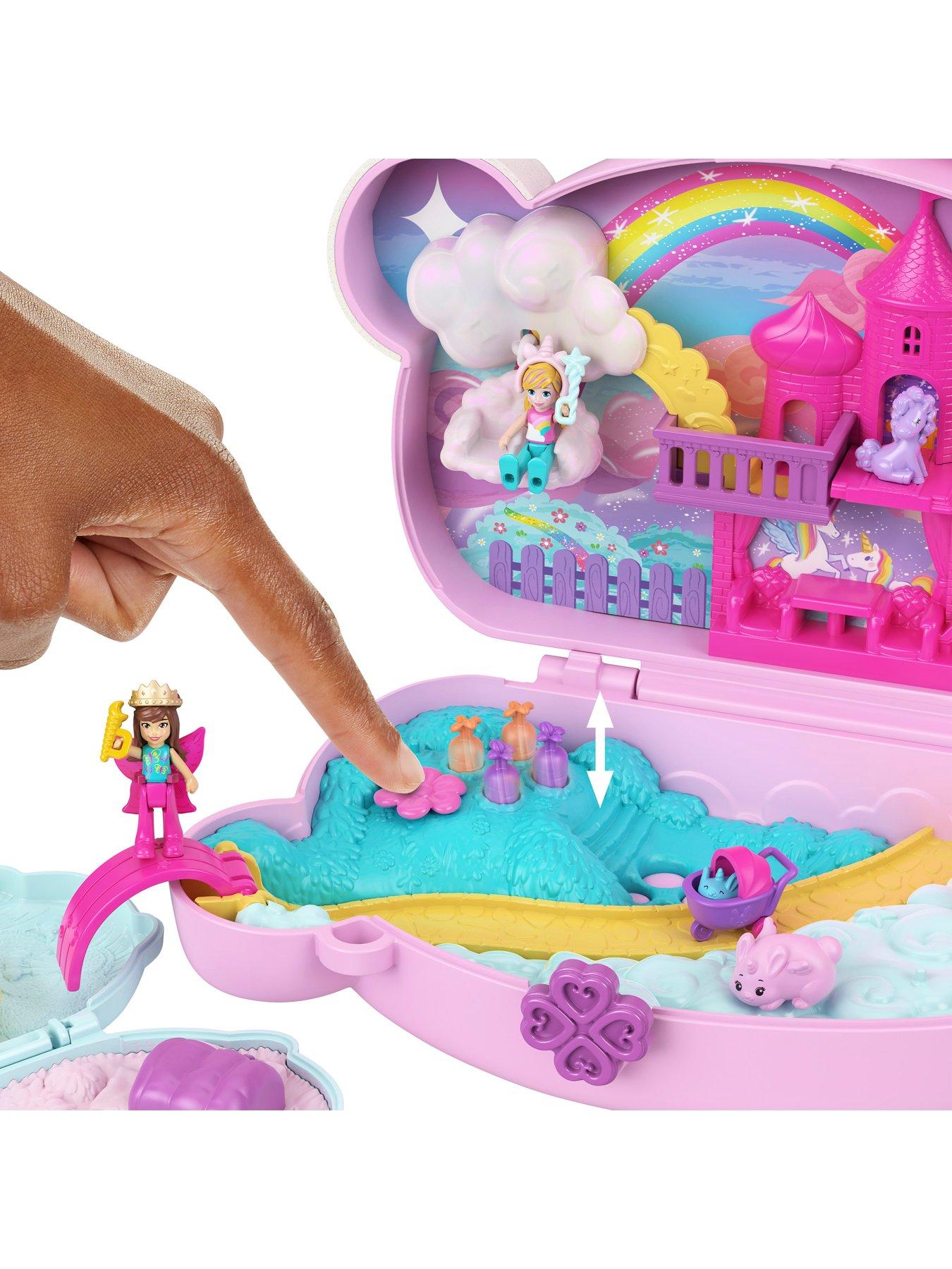 Image 5 of 8 of Polly Pocket 2-in-1 Bunny Fun Compact, Wearable Purse Playset with 2 Dolls & 12 Accessories Including Pets
