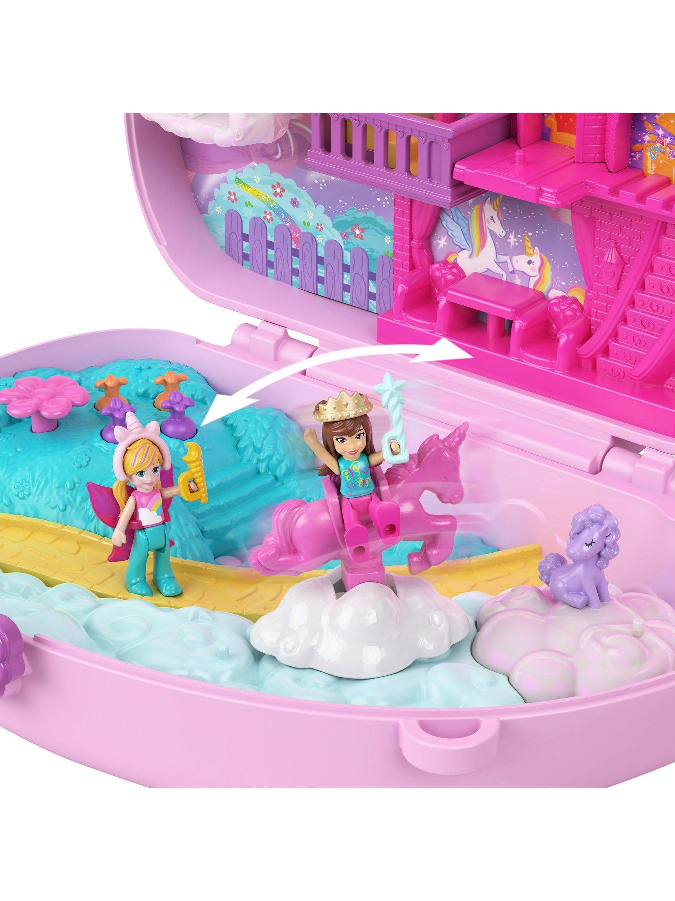 Image 6 of 8 of Polly Pocket 2-in-1 Bunny Fun Compact, Wearable Purse Playset with 2 Dolls & 12 Accessories Including Pets
