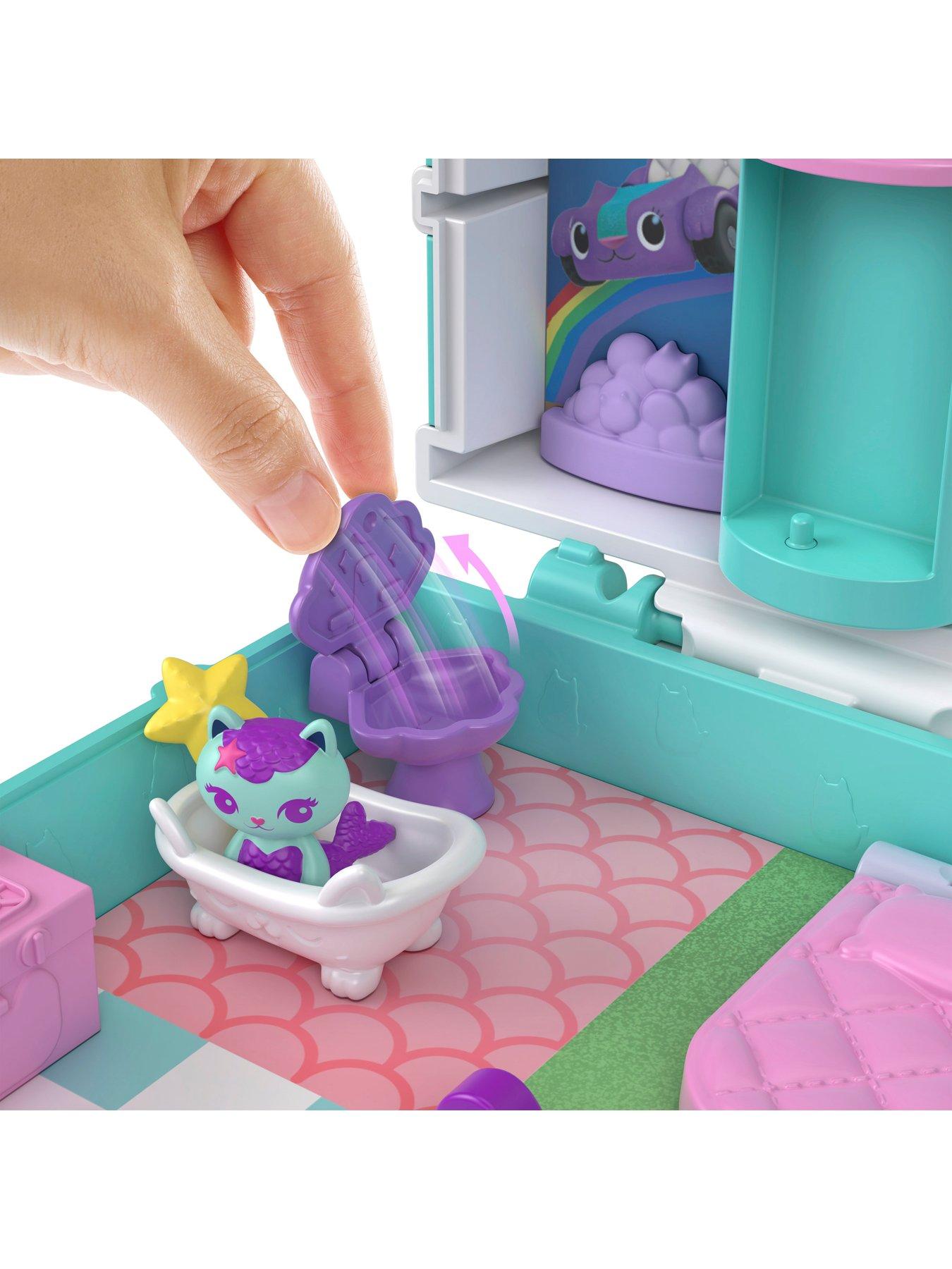  image of polly-pocket-micro-dolls-and-playset-gabbys-dollhouse-compact-with-9-accessories-pet-cat-friends