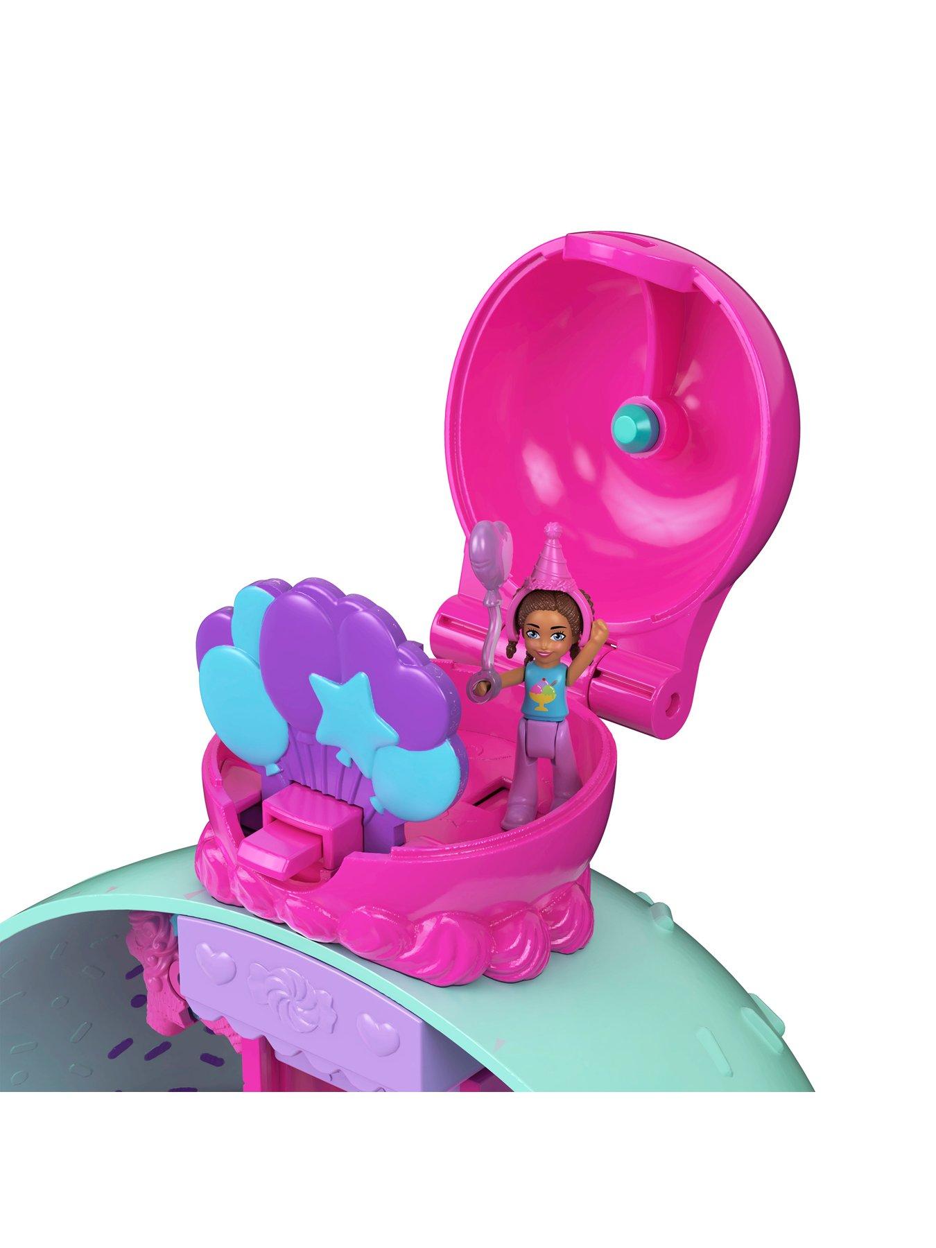  image of polly-pocket-dolls-and-playset-gelato-house-with-elevator-ice-cream-theme-with-25-accessories-including-furniture-and-pets