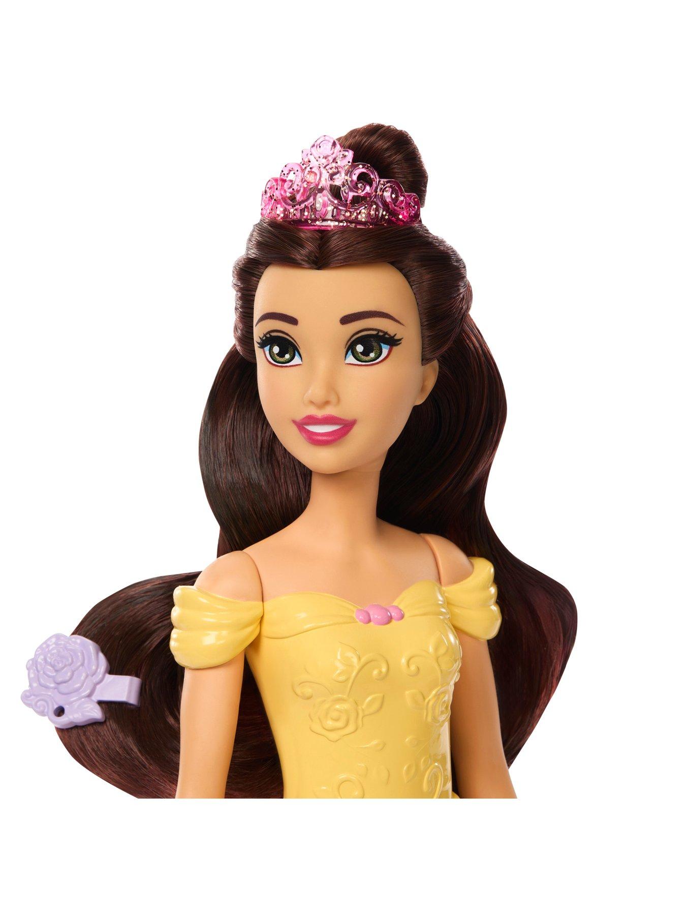 Image 3 of 6 of Disney Princess Bathe &amp; Brush Belle Fashion Doll &amp; Dog Figure with Color Change &amp; Accessories