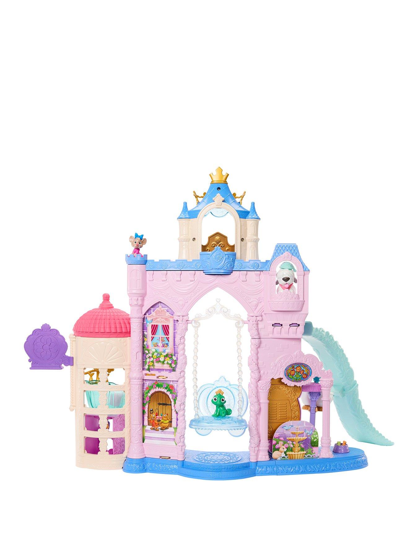 undefined Disney Princess Pet Palace Playset with 7 Play Areas, 3 Animal Friends  &  20+ Furniture  &  Accy