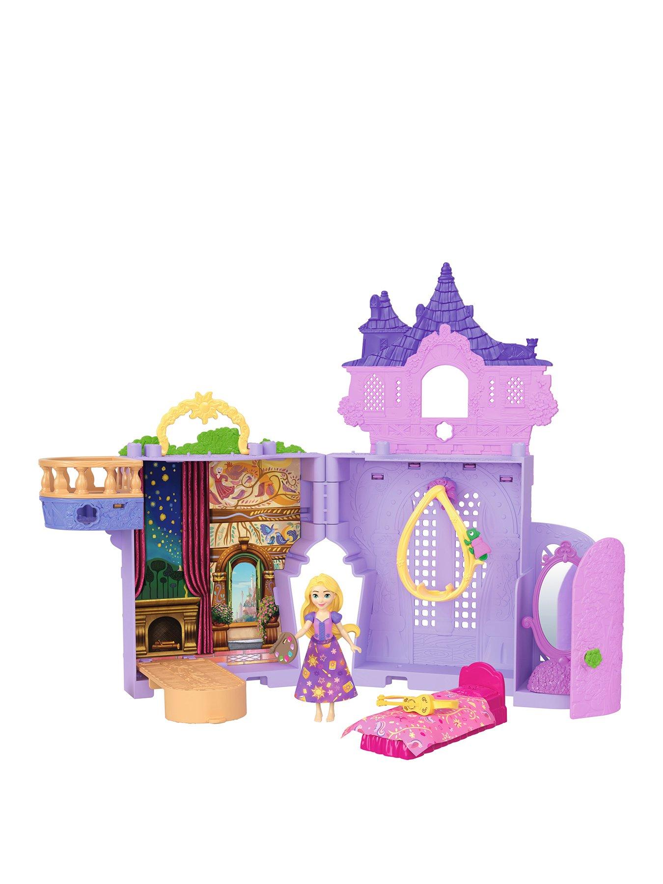 Disney Princess Rapunzel Storytime Stackers Doll House, Small Doll, Pascal Figure  &  7 Accessories