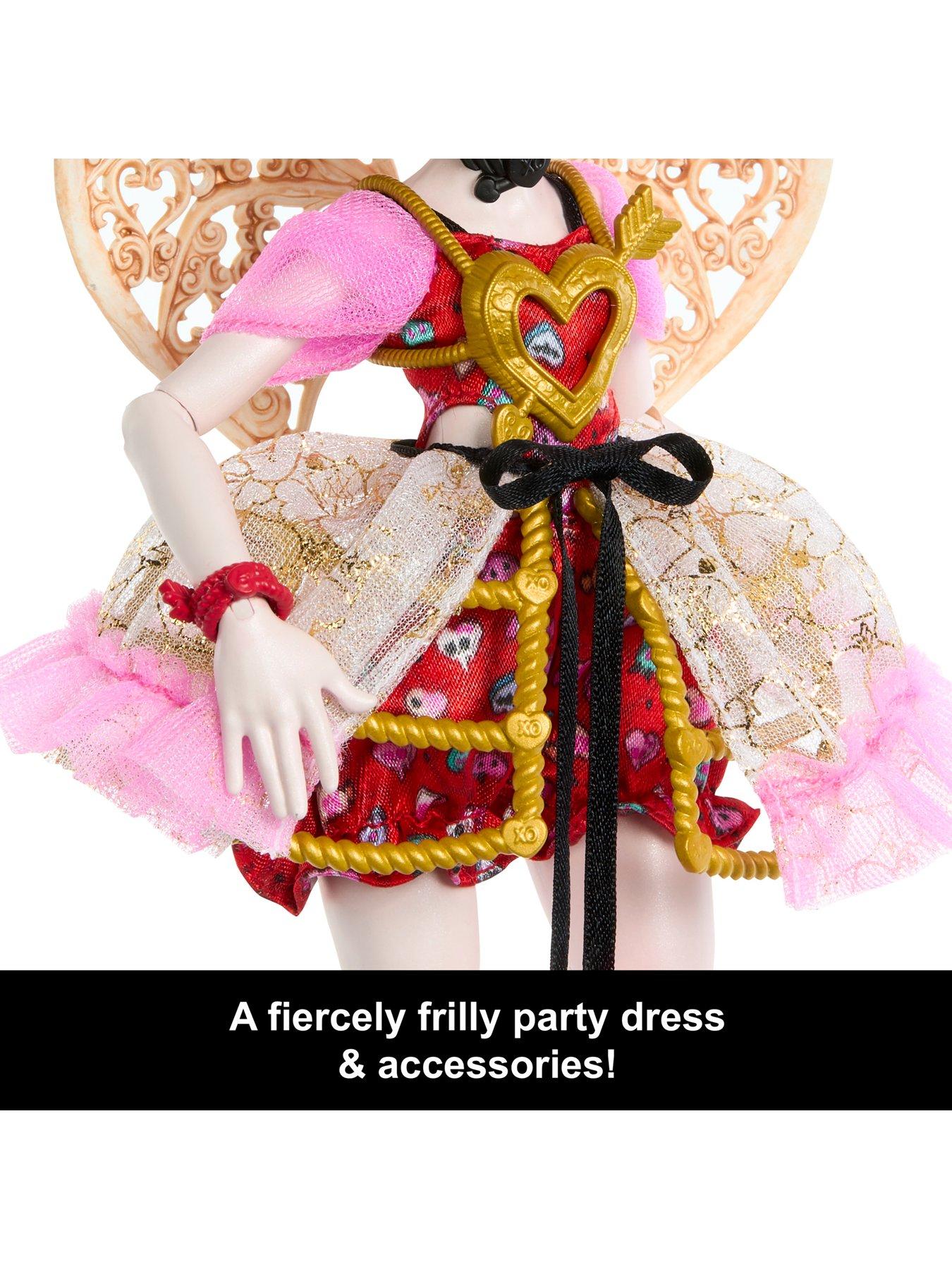 Image 4 of 7 of Monster High Scary Sweet Birthday Cupid Asteria Doll in Party Dress with Balloon &amp; Gift