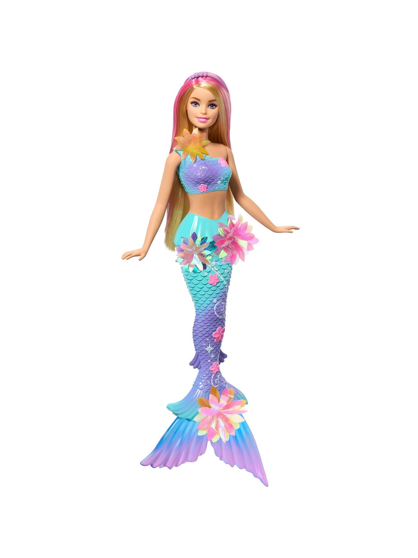 Image 5 of 6 of Barbie Flower Magic Mermaid&nbsp;Doll with Surprise Blooming Flowers Feature &amp; Pearl Headband Accessory