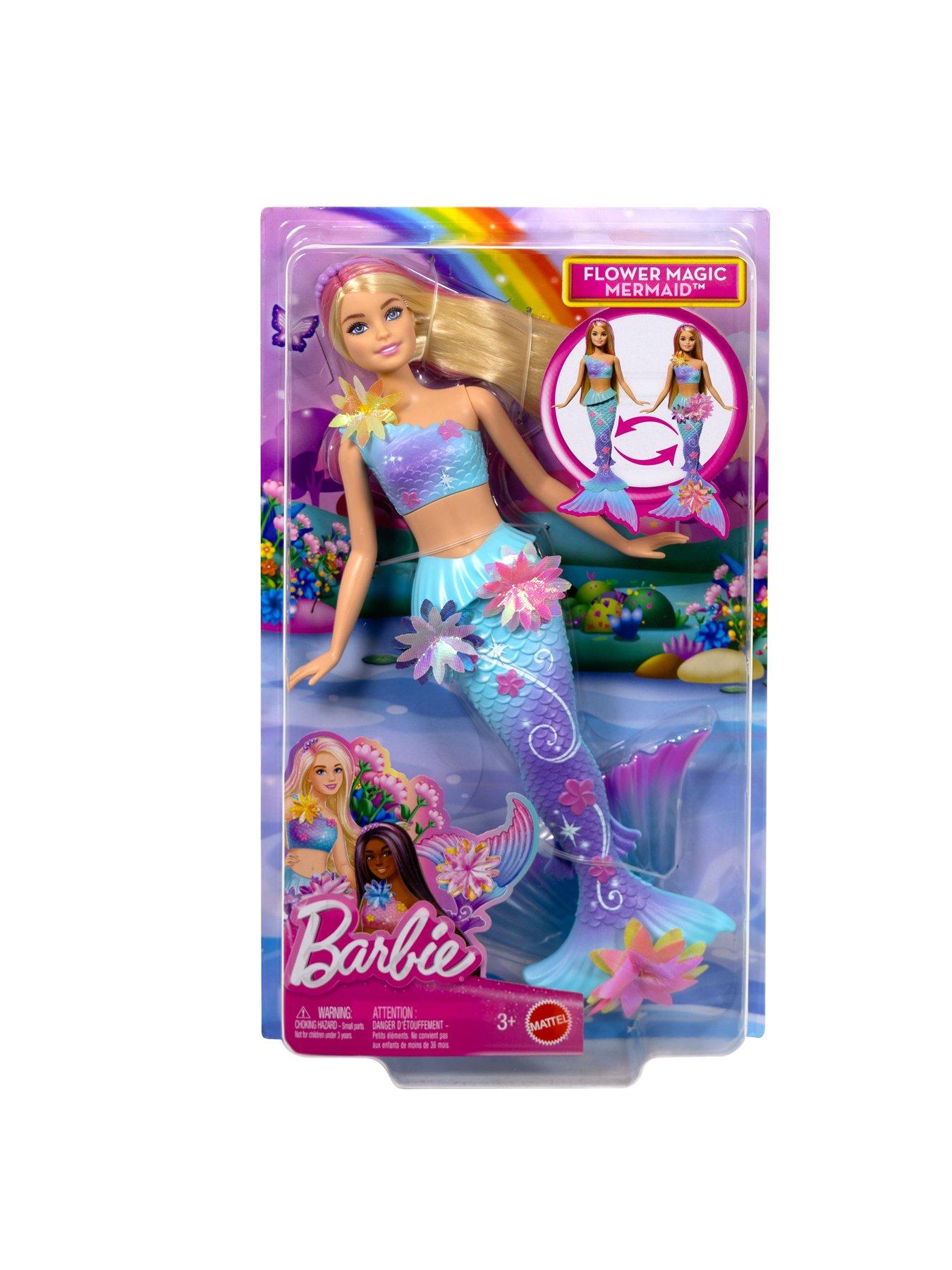 Image 6 of 6 of Barbie Flower Magic Mermaid&nbsp;Doll with Surprise Blooming Flowers Feature &amp; Pearl Headband Accessory