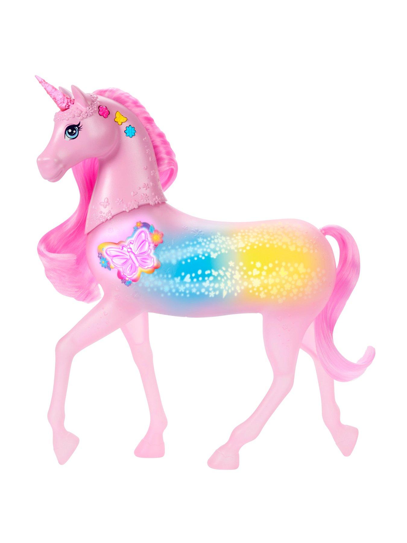 Image 2 of 6 of Barbie Sparkle Lights Toy Unicorn with 20 Interactive Combos of Lights, Sounds &amp; Music