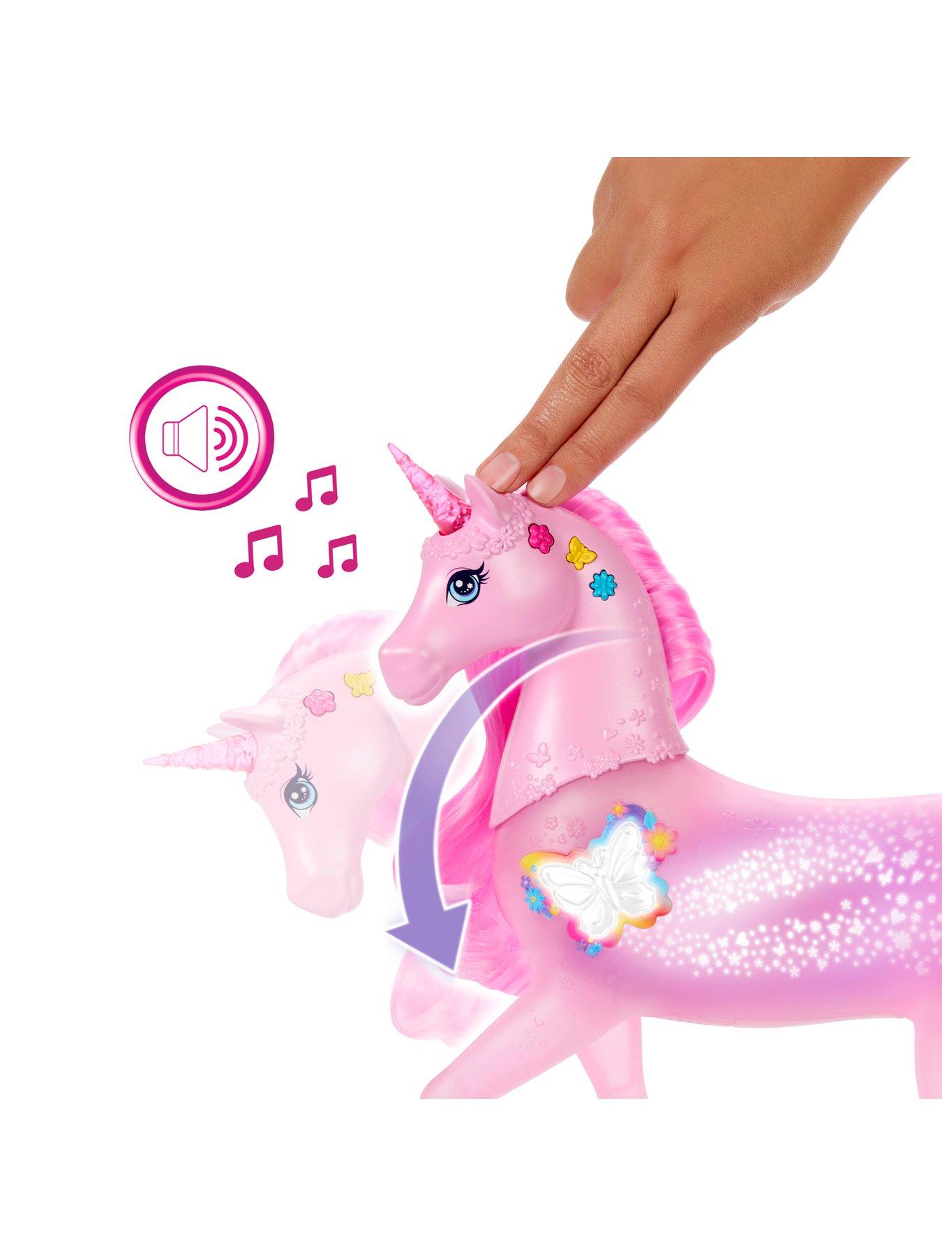 Image 4 of 6 of Barbie Sparkle Lights Toy Unicorn with 20 Interactive Combos of Lights, Sounds &amp; Music