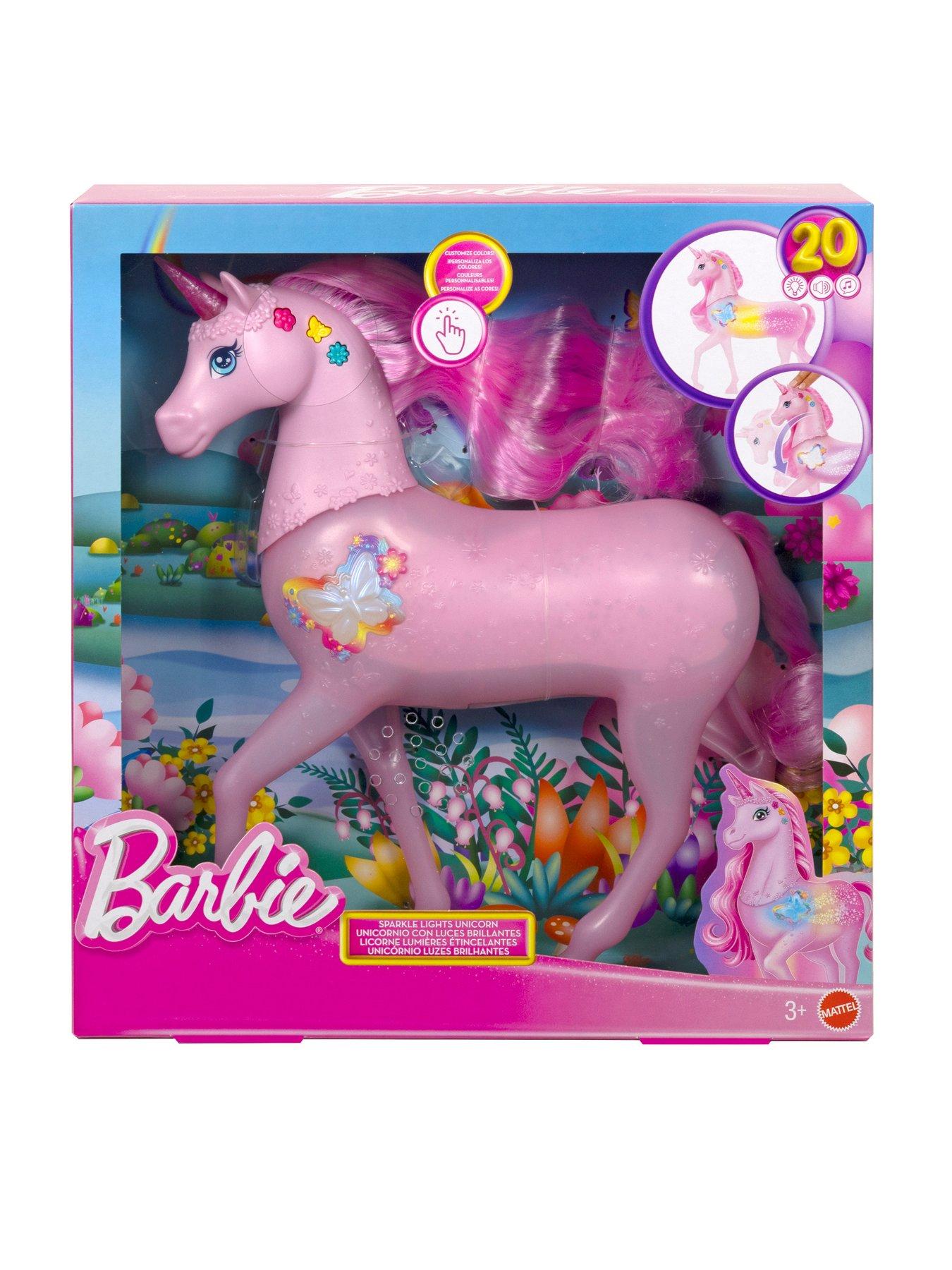 Image 6 of 6 of Barbie Sparkle Lights Toy Unicorn with 20 Interactive Combos of Lights, Sounds &amp; Music