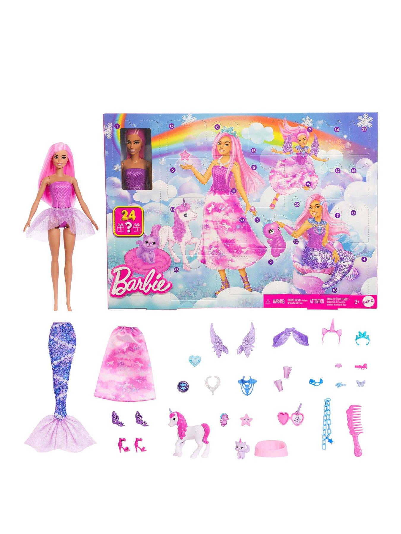 undefined Advent Calendar with Fashion Doll  &  24 Surprise Toy Accessories Including Unicorn  &  Pets