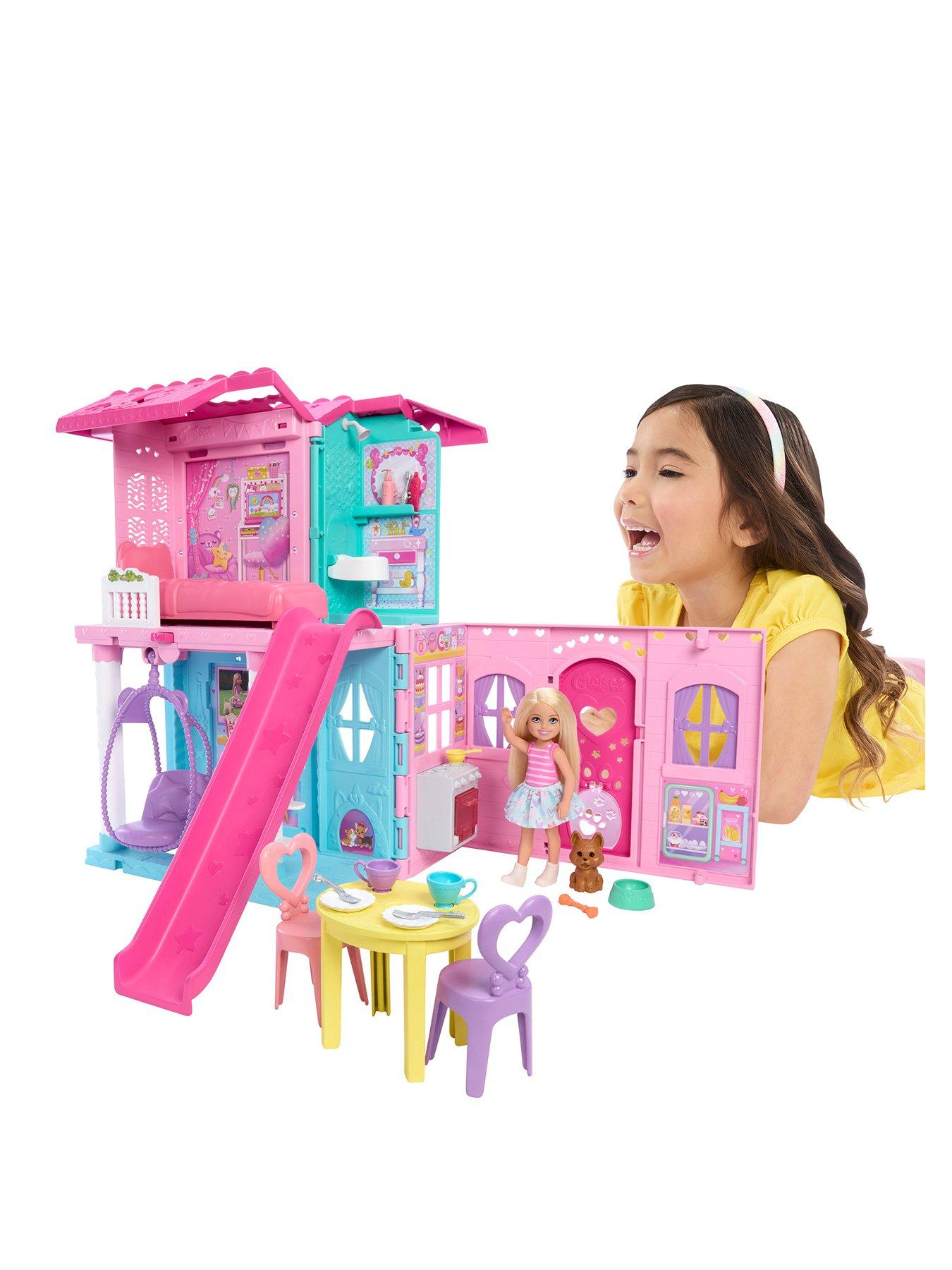 Image 1 of 7 of Barbie Chelsea Pop-Up Doll House with Doll &amp; 15+ Accessories, House Expands to 17+ x 13+ inches