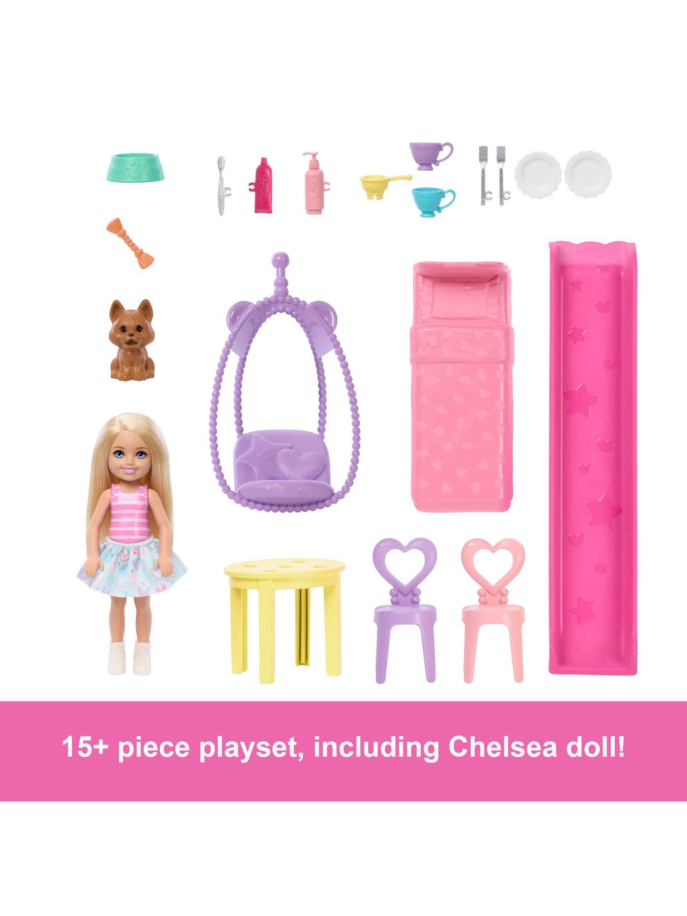 Image 5 of 7 of Barbie Chelsea Pop-Up Doll House with Doll &amp; 15+ Accessories, House Expands to 17+ x 13+ inches