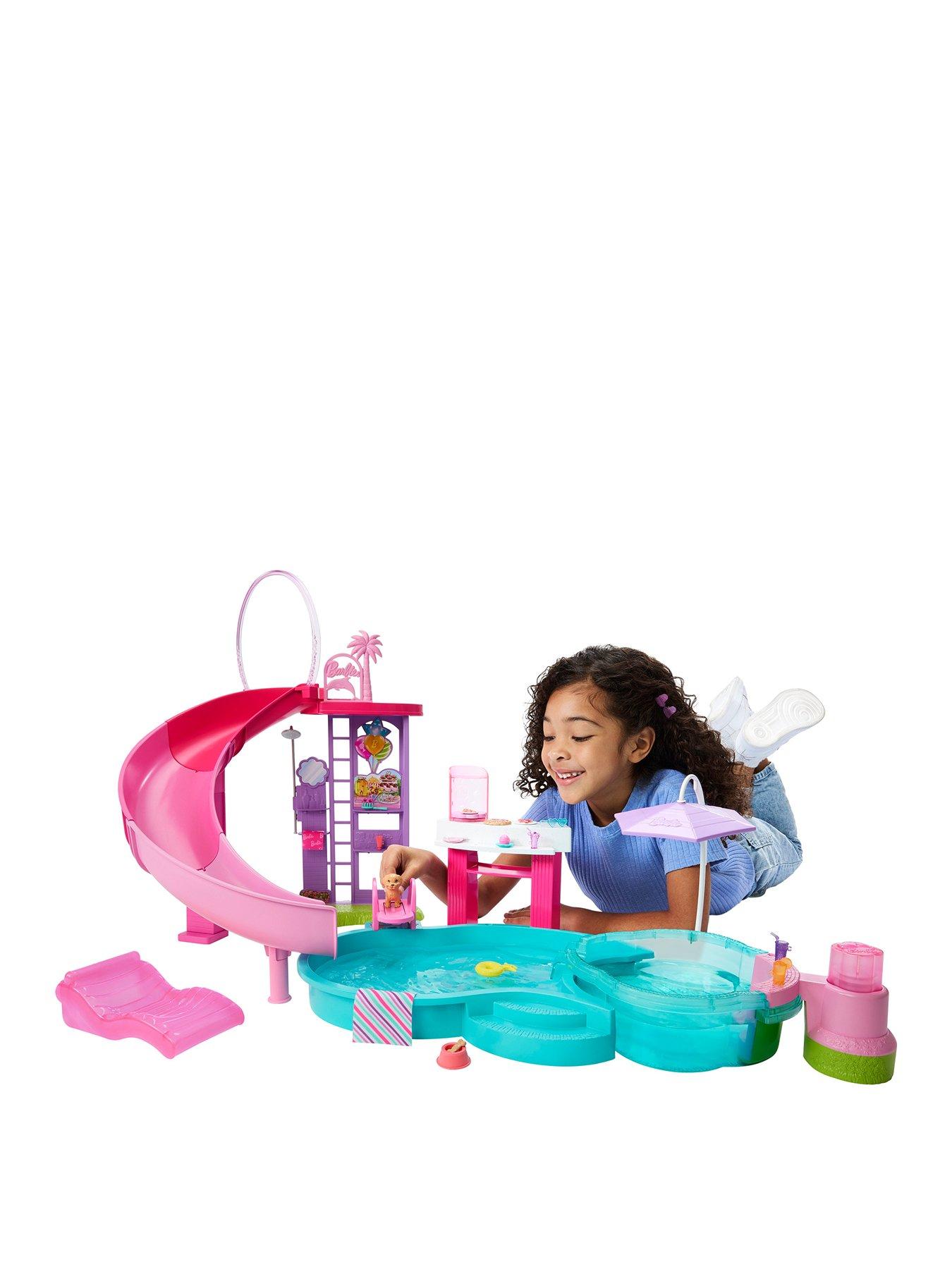 barbie-dream-pool-playset-with-slide-amp-bubbling-hot-tub-20-accessories-including-pet-floaties-amp-more