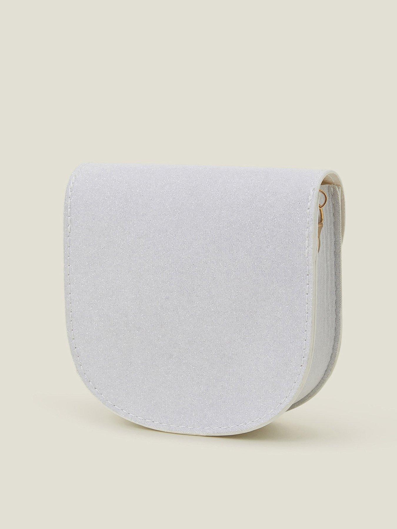  image of accessorize-girls-gem-flower-bag-light-cream