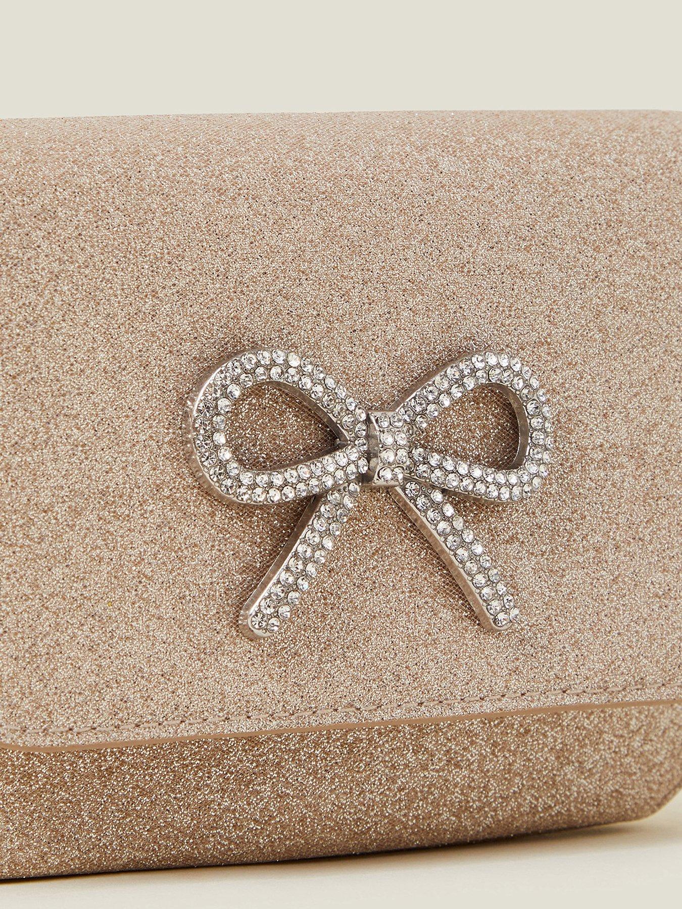  image of accessorize-girls-bling-bow-bag-gold