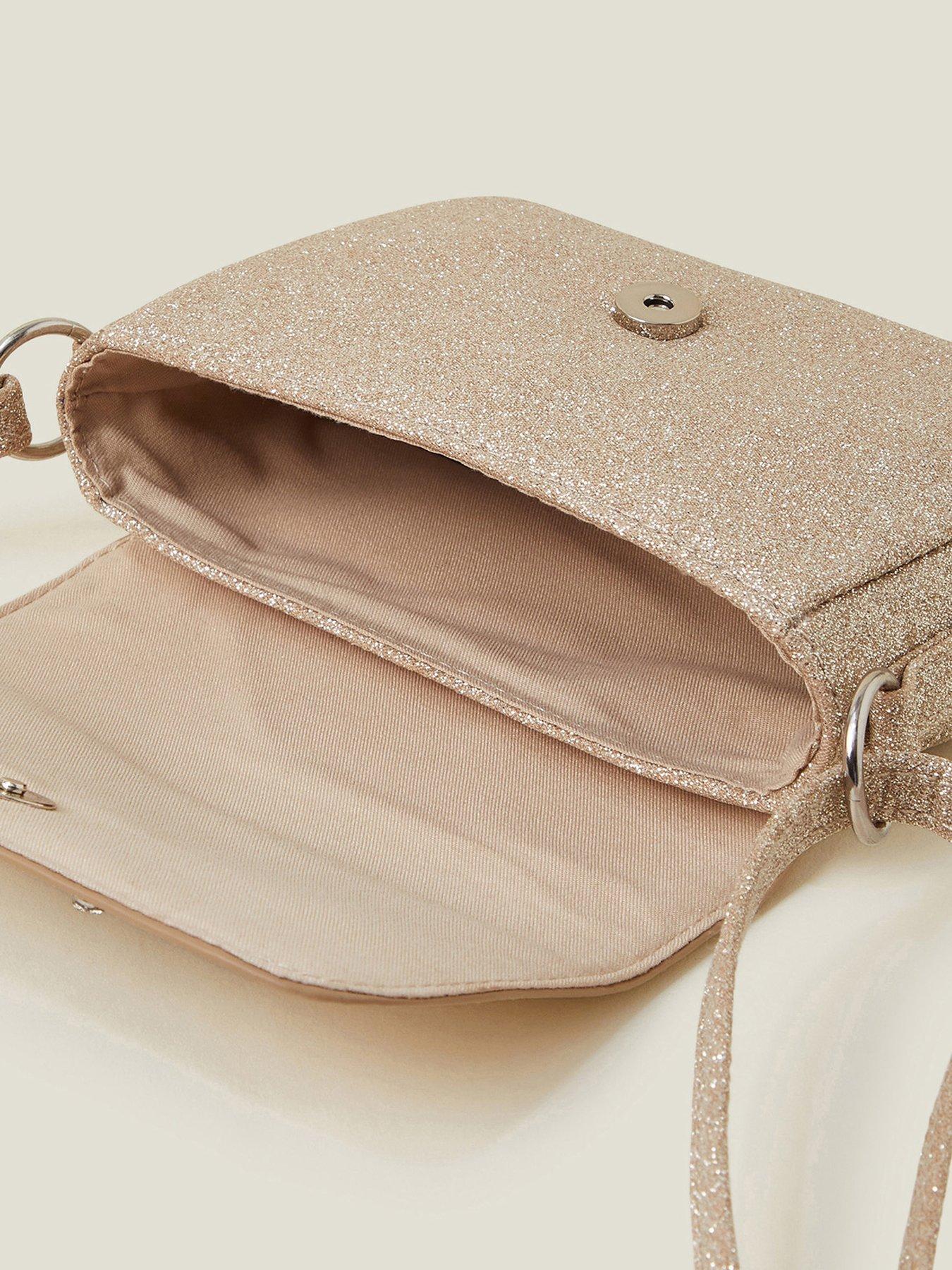 image of accessorize-girls-bling-bow-bag-gold