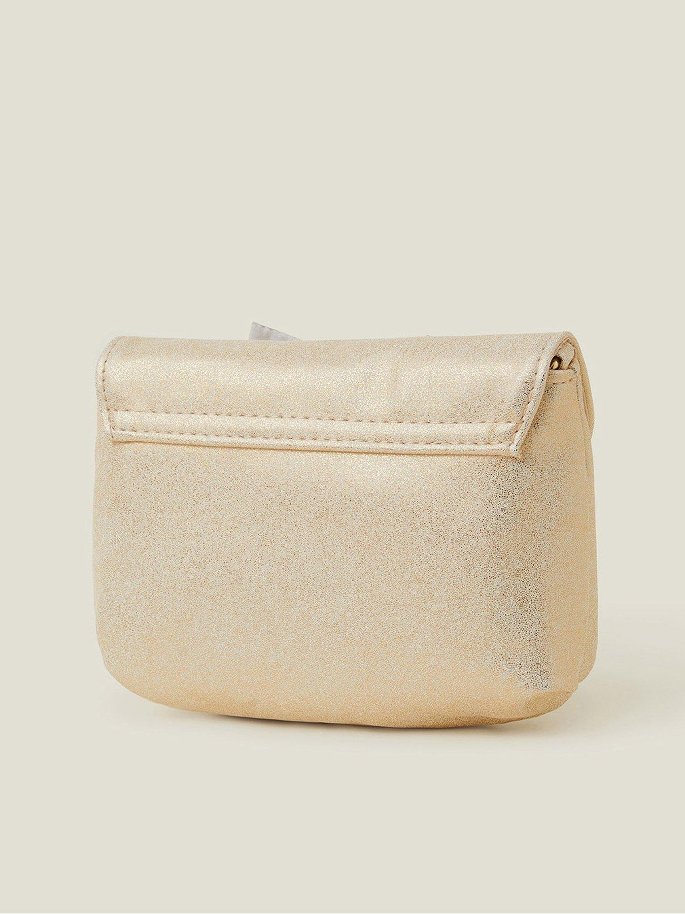  image of accessorize-girls-gem-bow-bag-gold