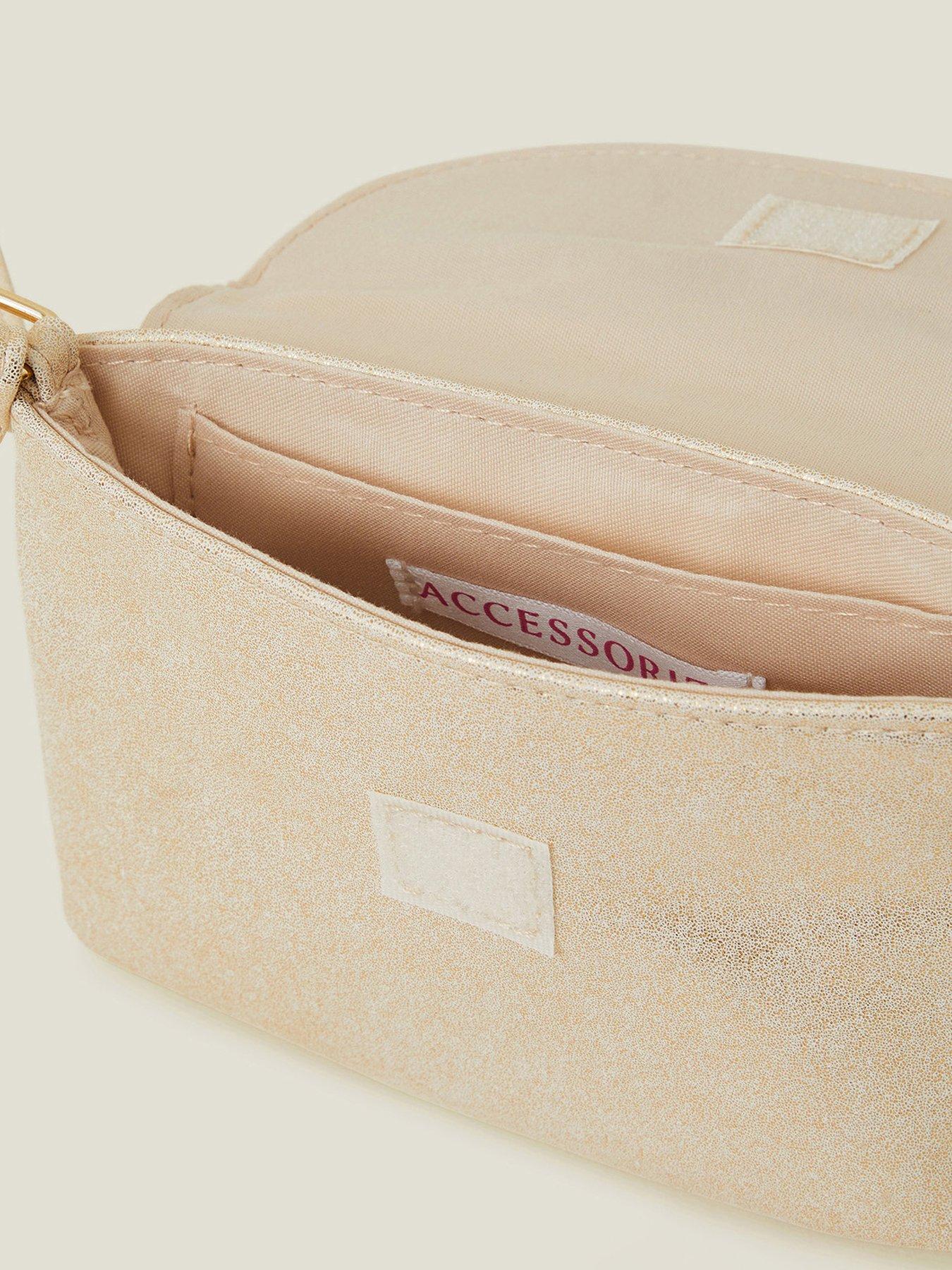  image of accessorize-girls-gem-bow-bag-gold