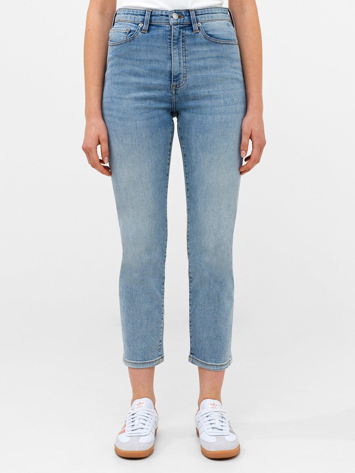 undefined Cotton Stretch Cigarette Style Ankle Grazer Denim Jean