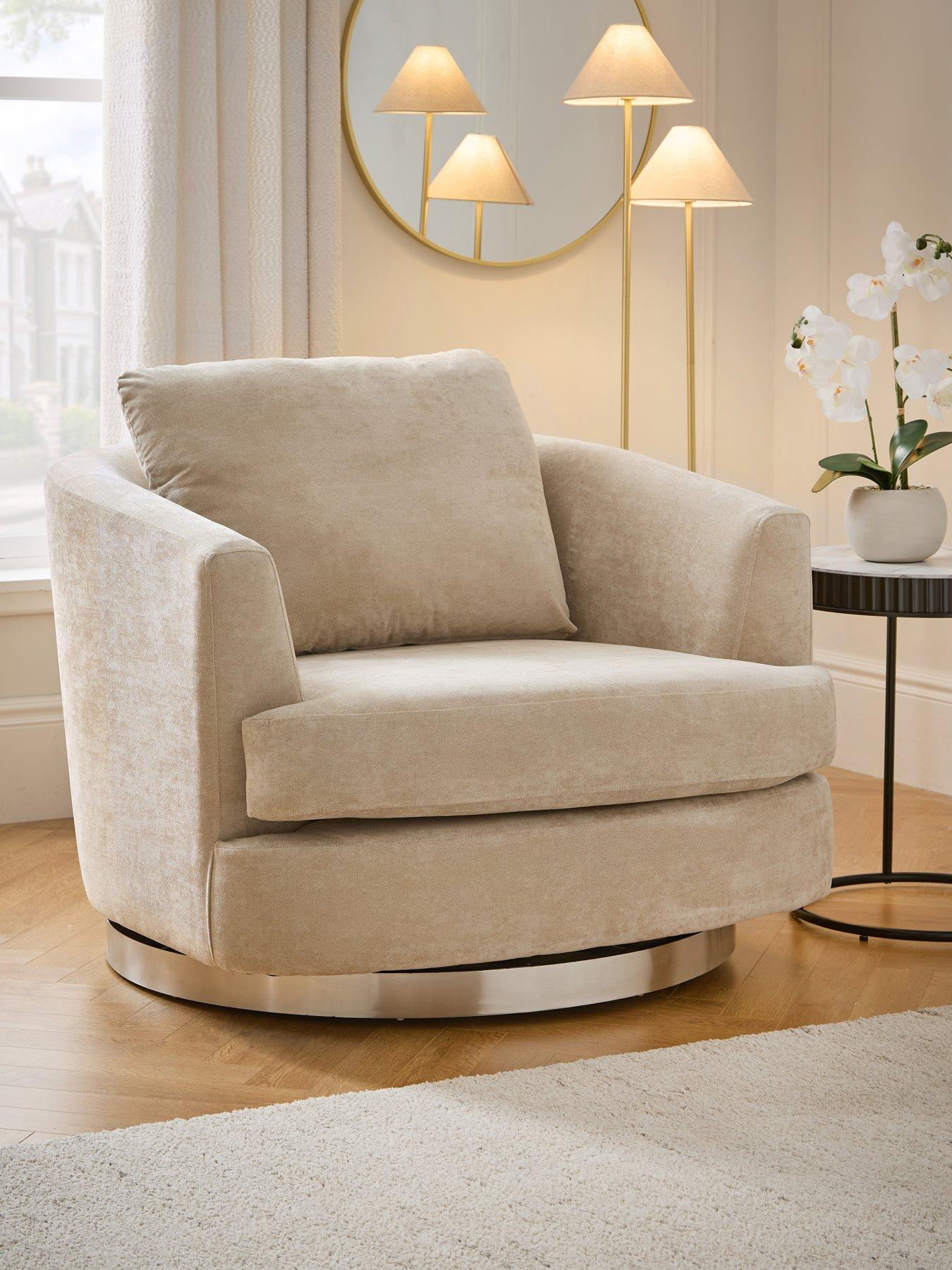 Very Home Devine Fabric Swivel Chair - Made to Order in the UK