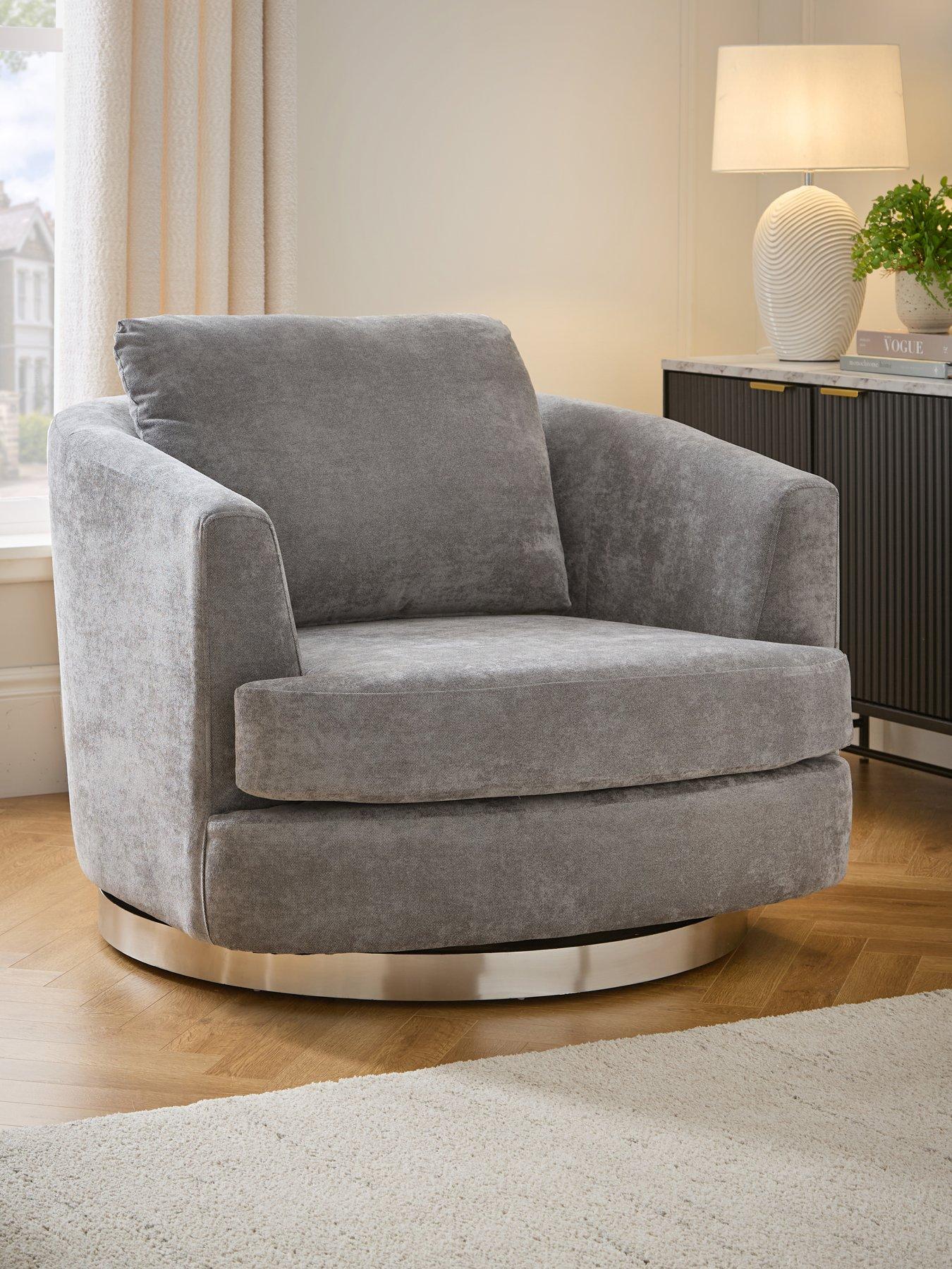  image of very-home-devine-fabric-swivel-chairnbsp--made-to-order-in-the-uk