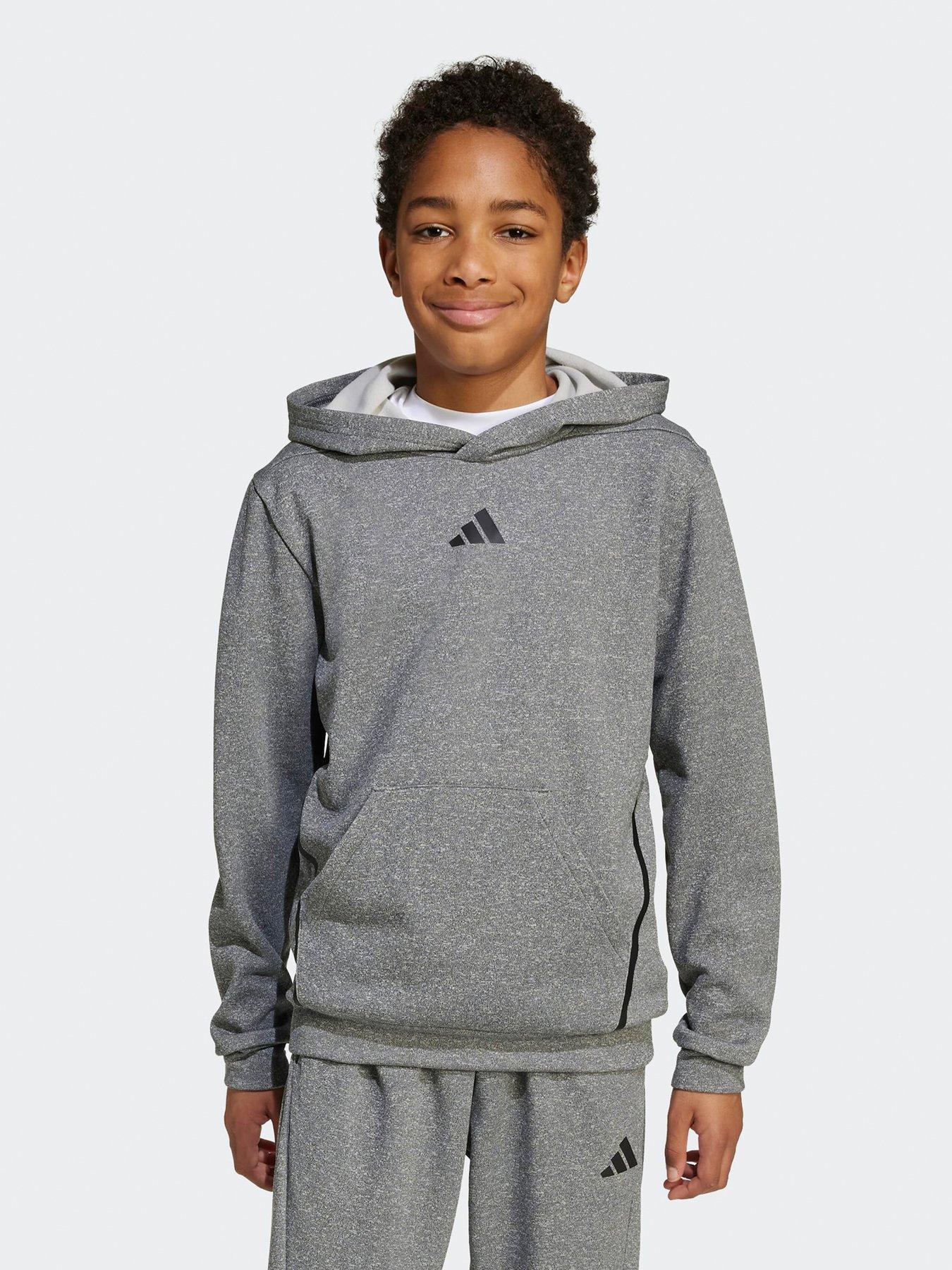 Image 1 of 5 of adidas Boys Junior Training Game &amp; Go Hoodie - Grey