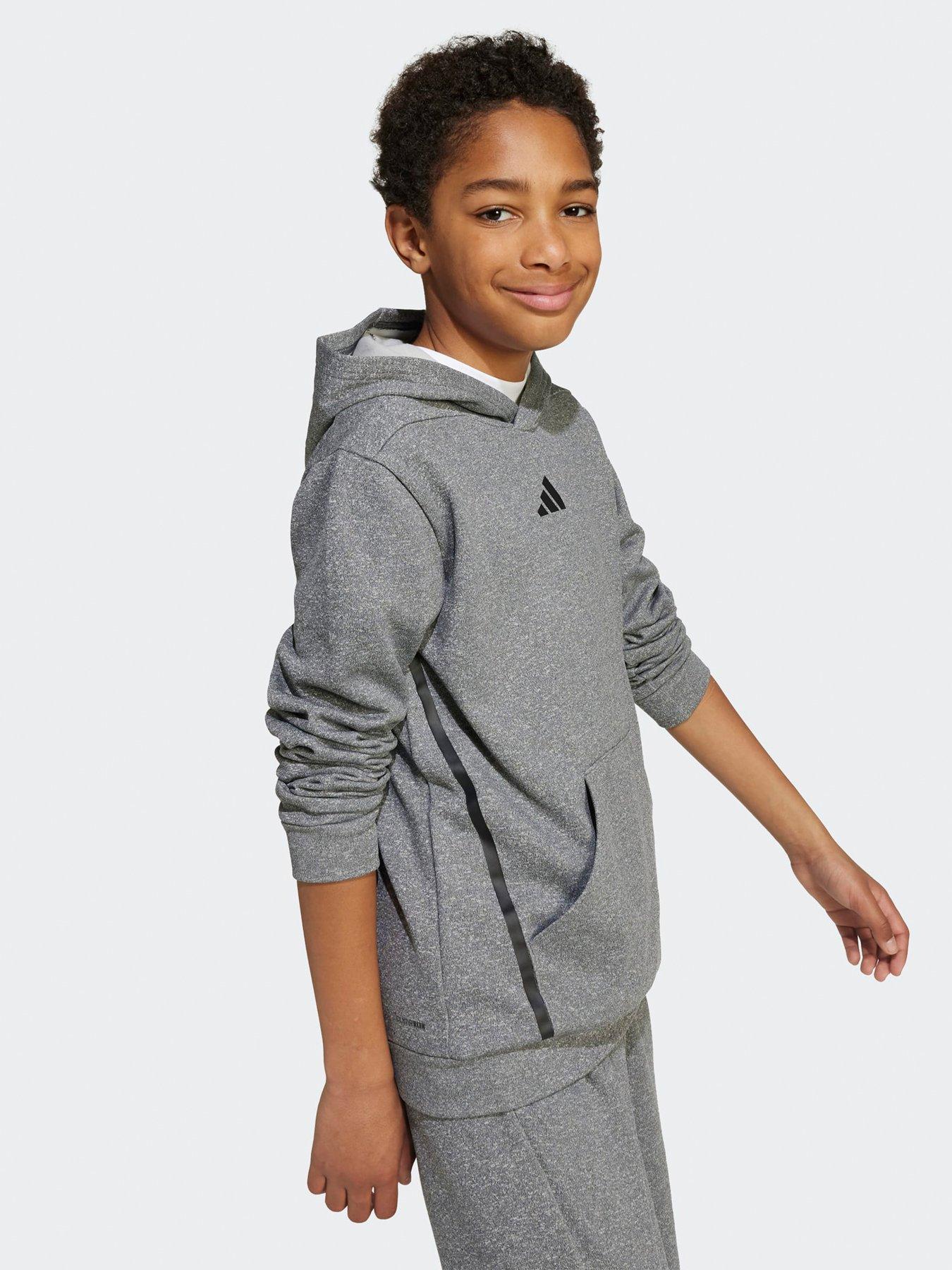 Image 4 of 5 of adidas Boys Junior Training Game &amp; Go Hoodie - Grey
