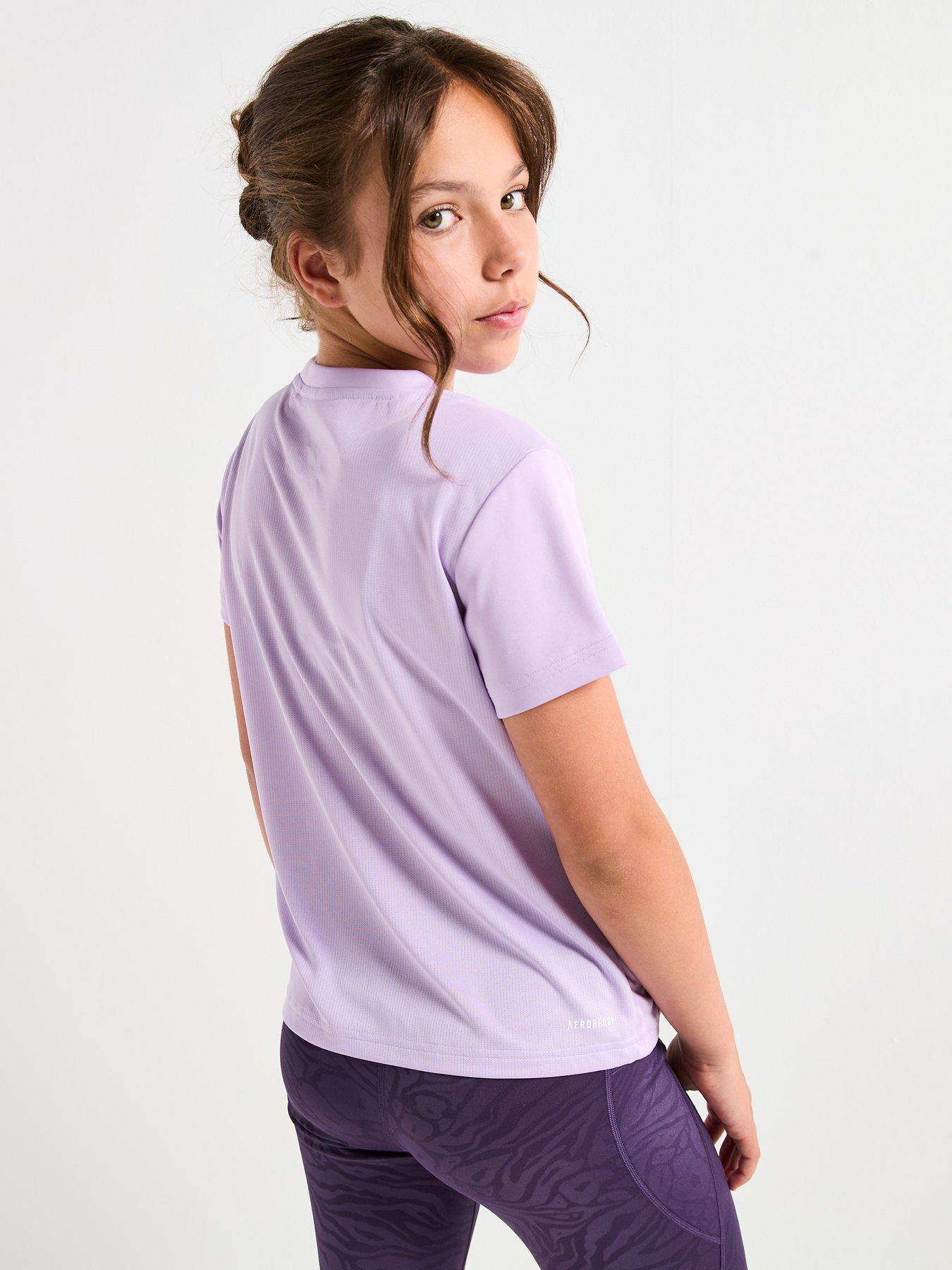 Image 2 of 6 of adidas Girls Junior Training Essentials T-Shirt - Purple