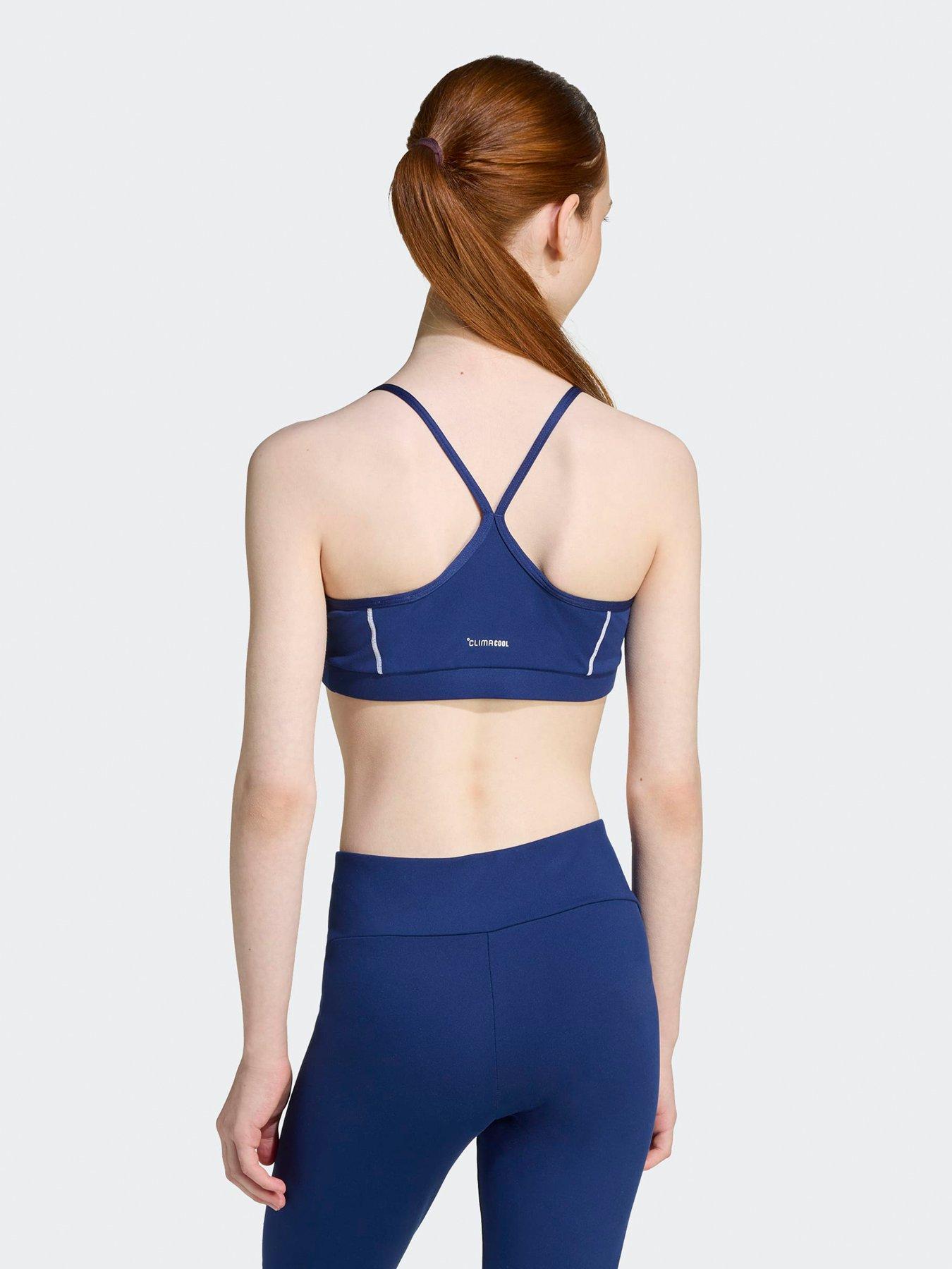 Image 2 of 5 of adidas Girls Junior Training Collegiate Sports Bra - Blue