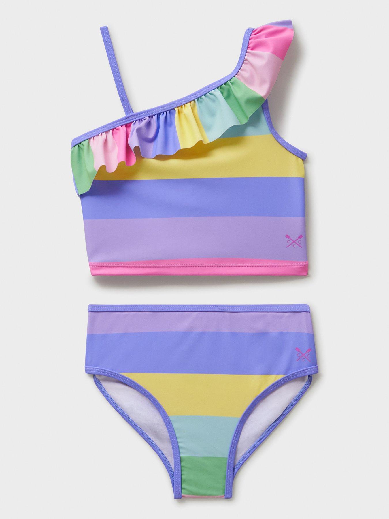 undefined Girls Asymmetric Tankini - Multi