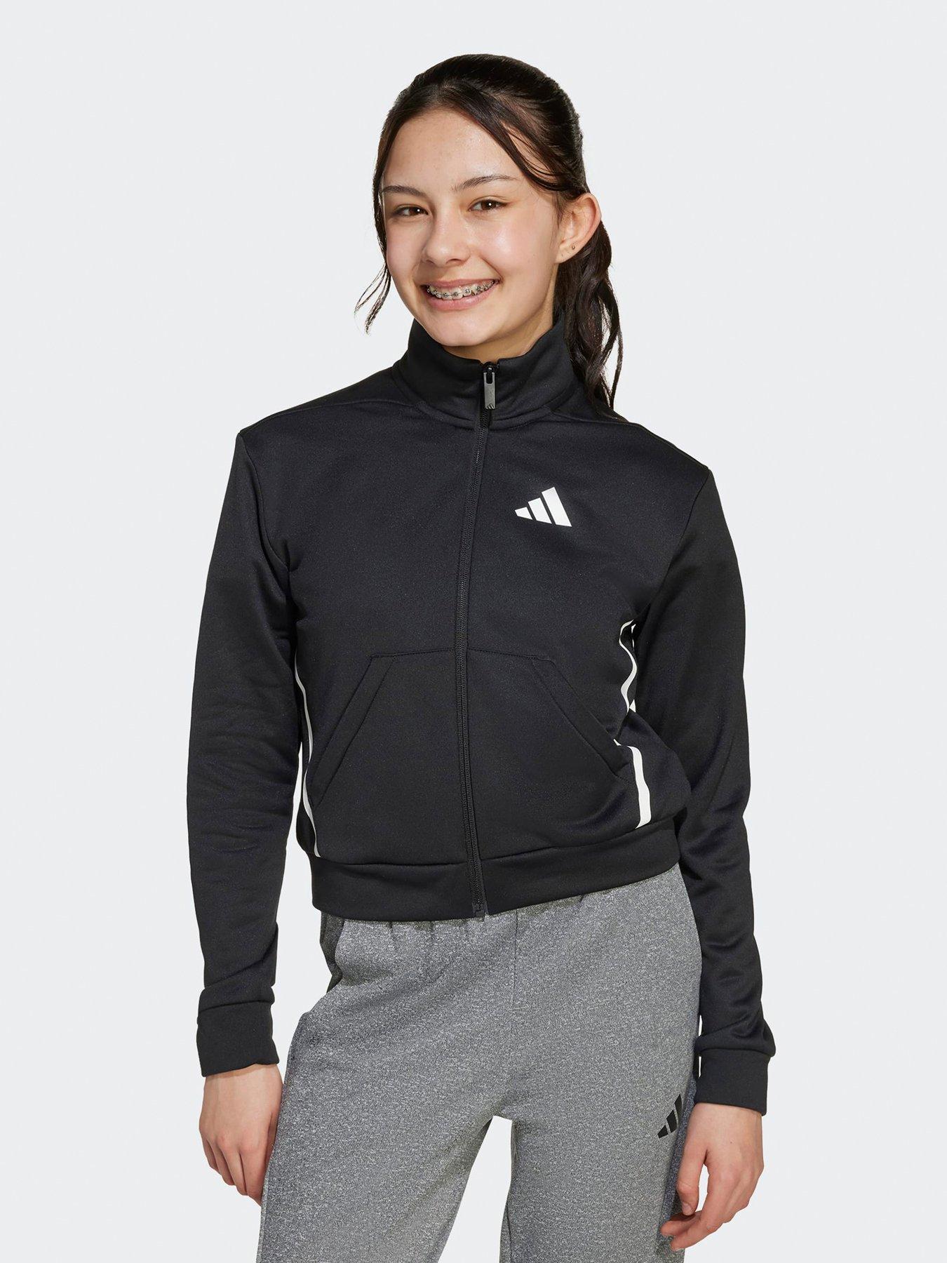 undefined Girls Junior Training Game  &  Go Full Zip Jacket - Black