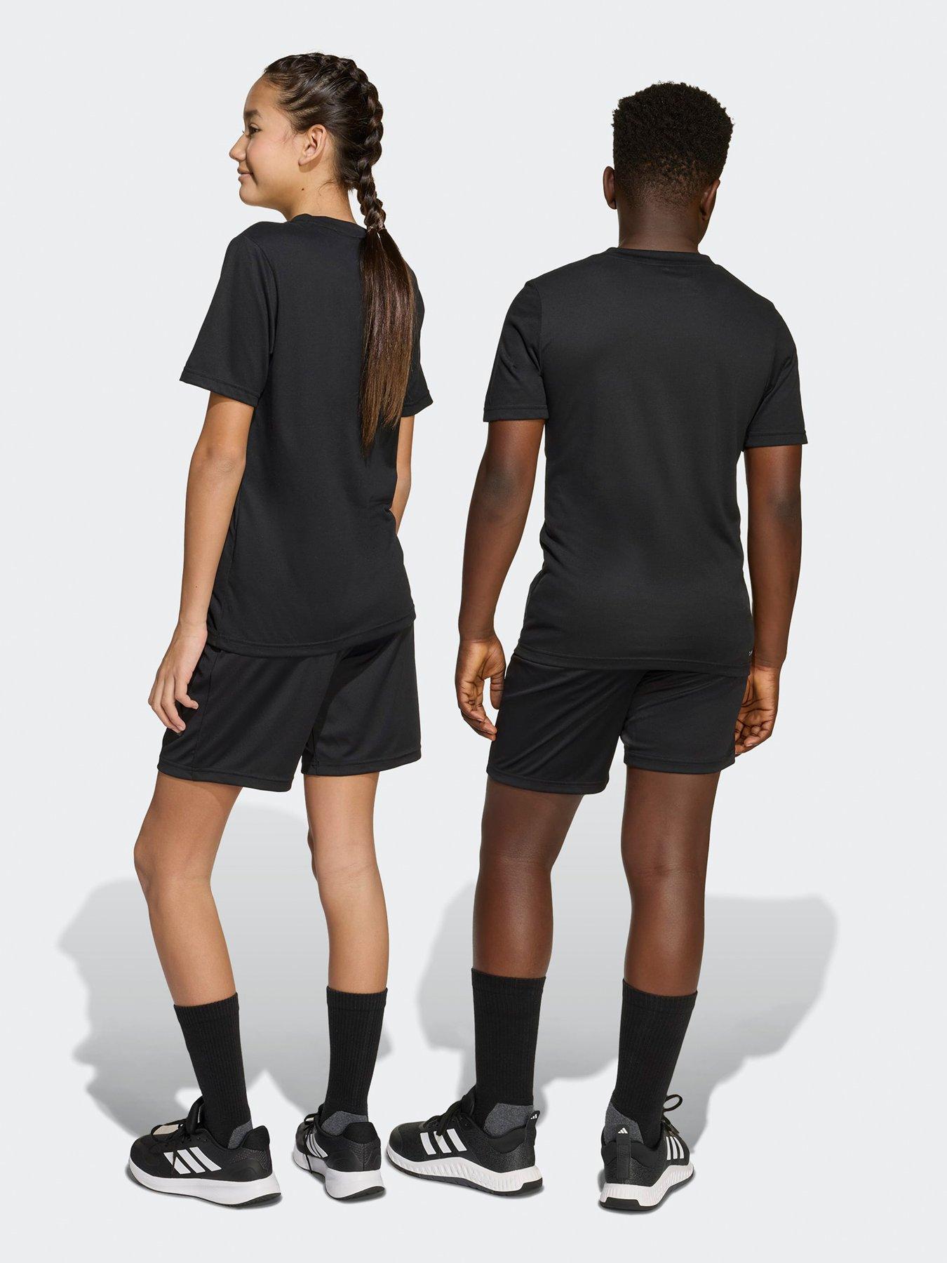 Image 2 of 5 of adidas Unisex Junior Training Essentials Print T-Shirt &amp; Short Set - Black