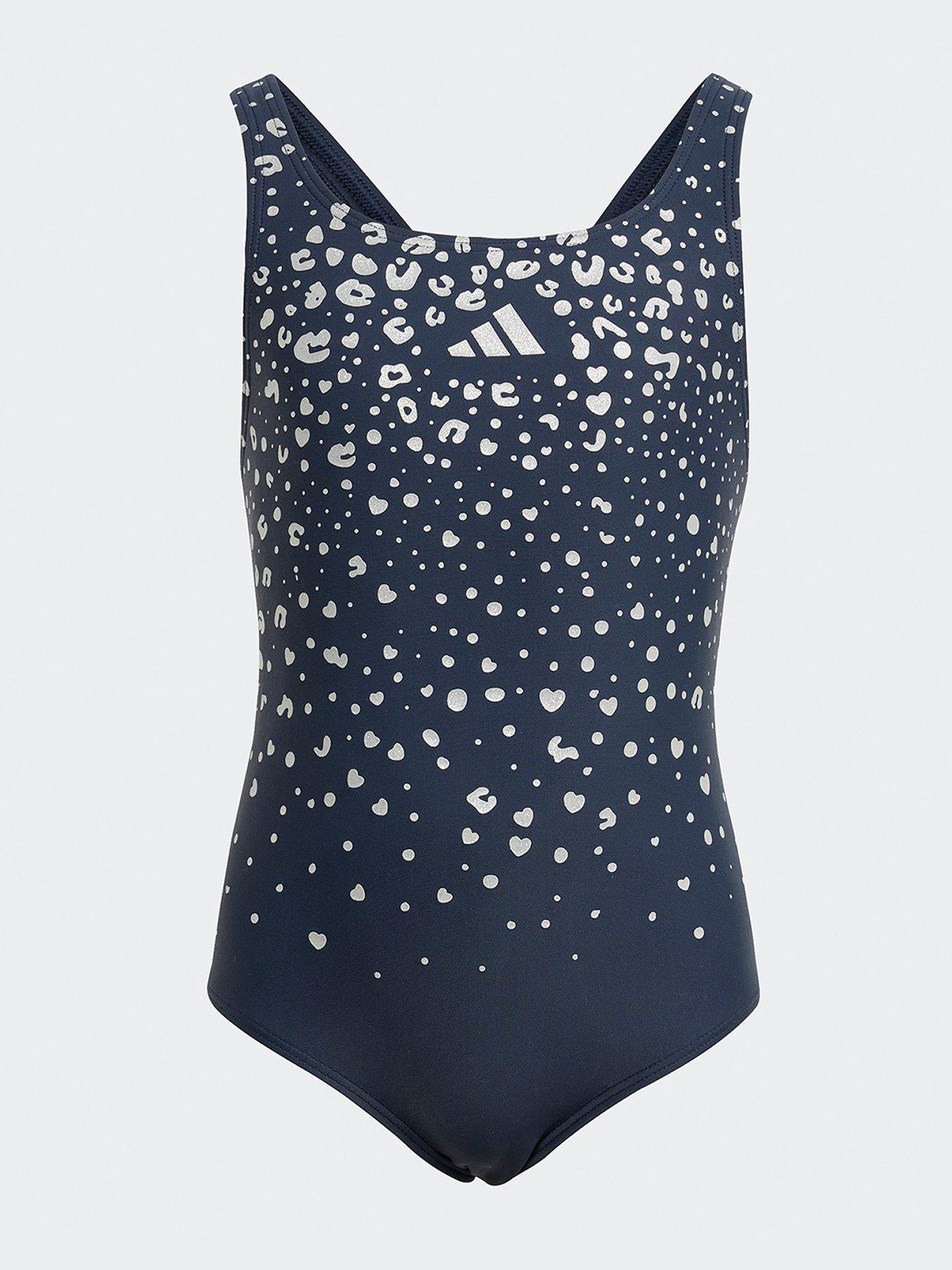 Image 1 of 5 of adidas Girl's Glam Swimsuit - Navy