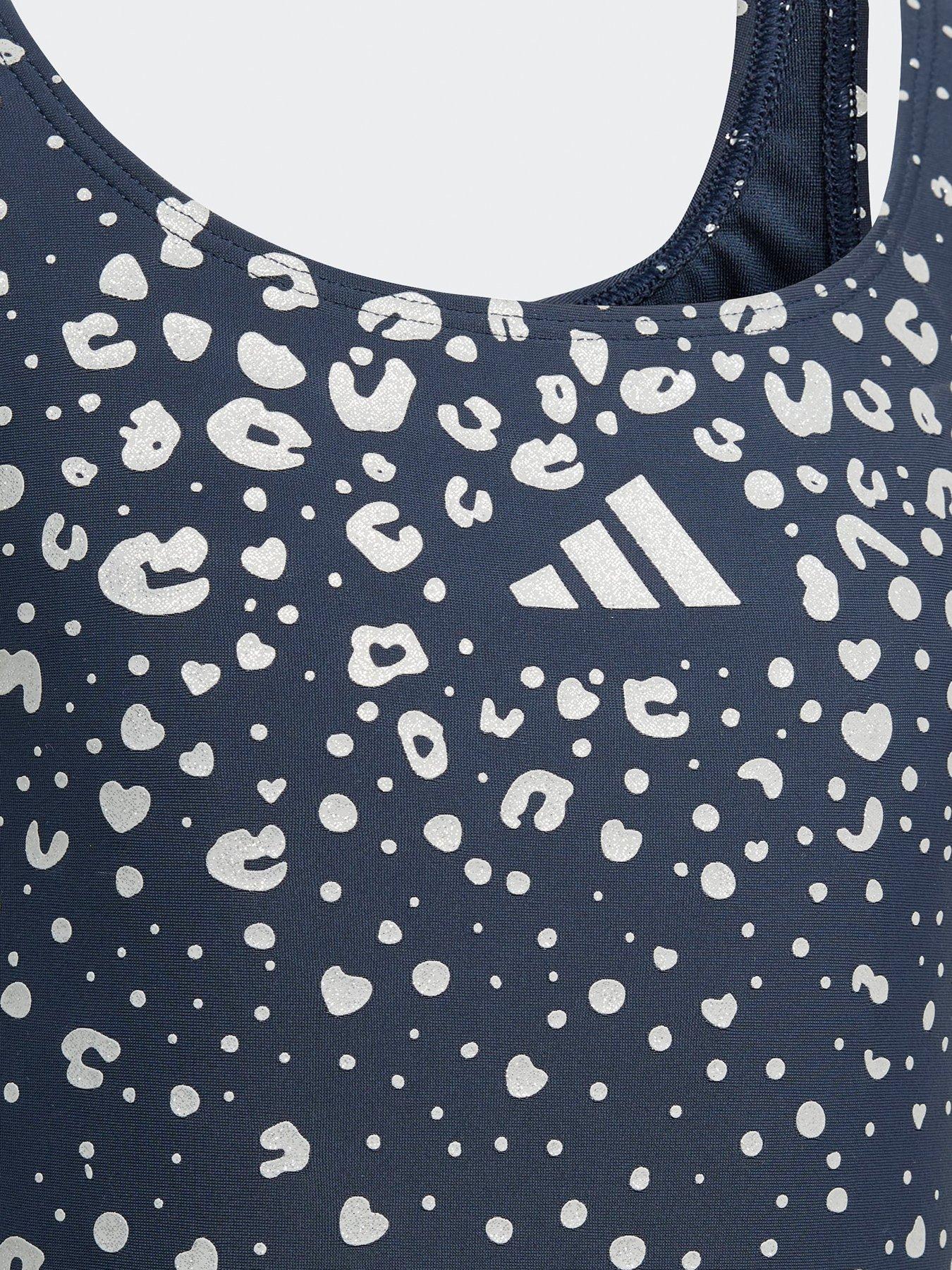 Image 3 of 5 of adidas Girl's Glam Swimsuit - Navy