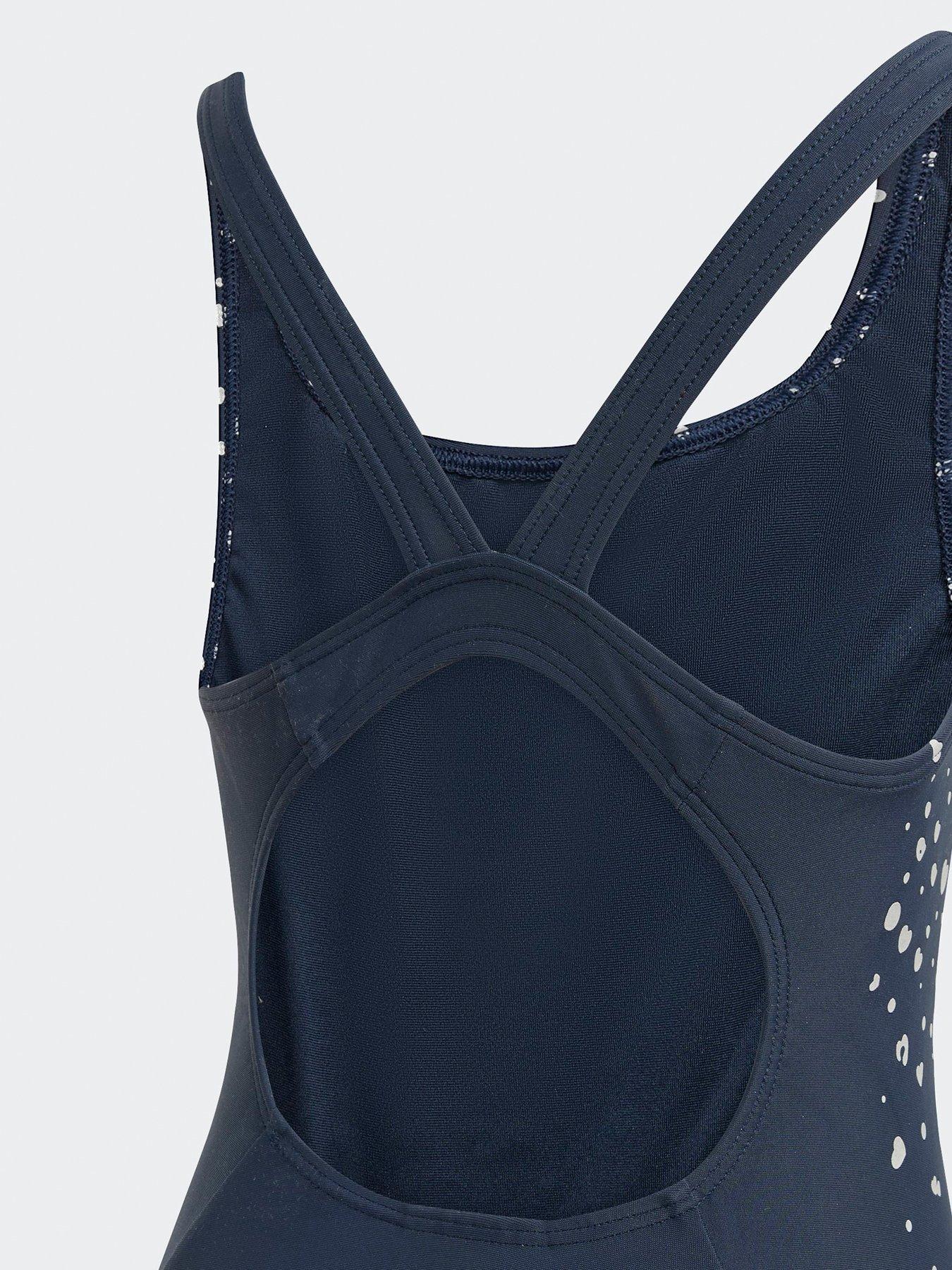Image 4 of 5 of adidas Girl's Glam Swimsuit - Navy