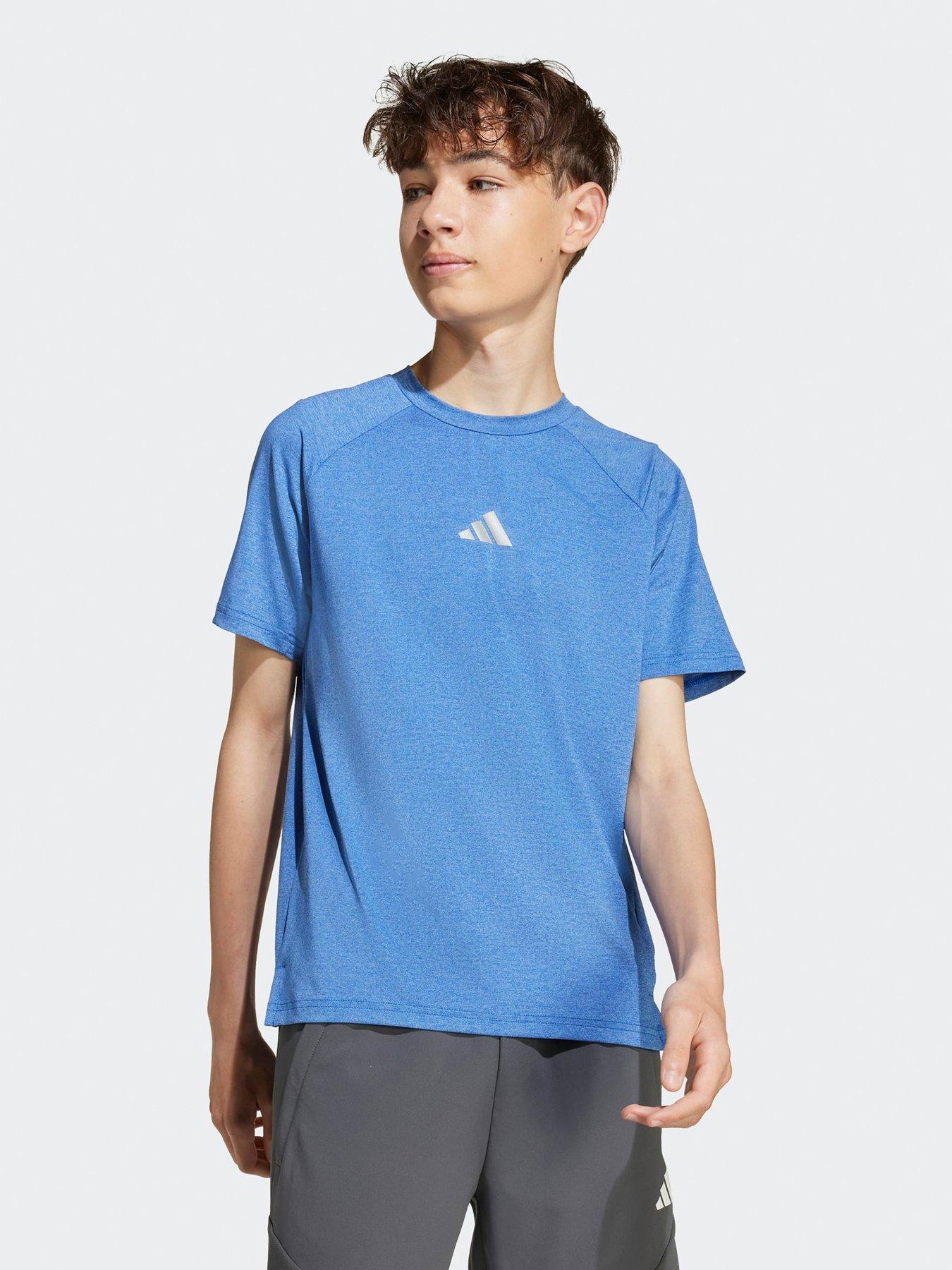 Image 1 of 5 of adidas Boys Junior Training T-Shirt - Blue