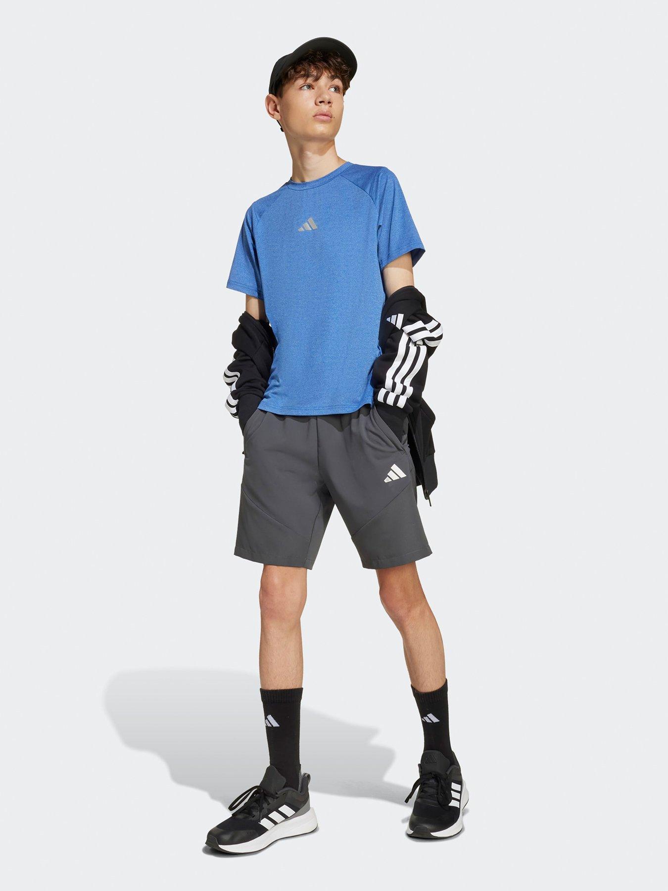 Image 3 of 5 of adidas Boys Junior Training T-Shirt - Blue