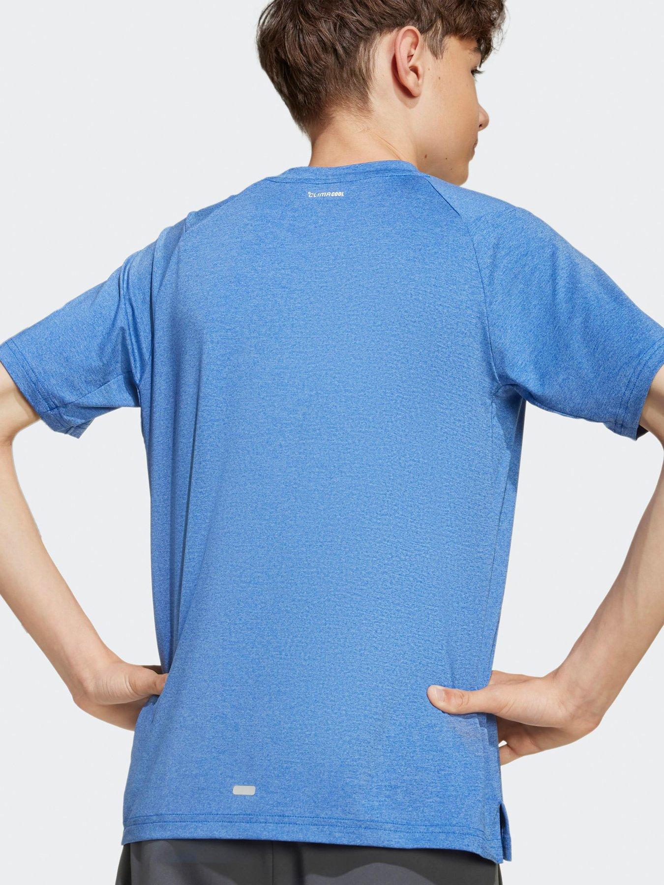 Image 4 of 5 of adidas Boys Junior Training T-Shirt - Blue