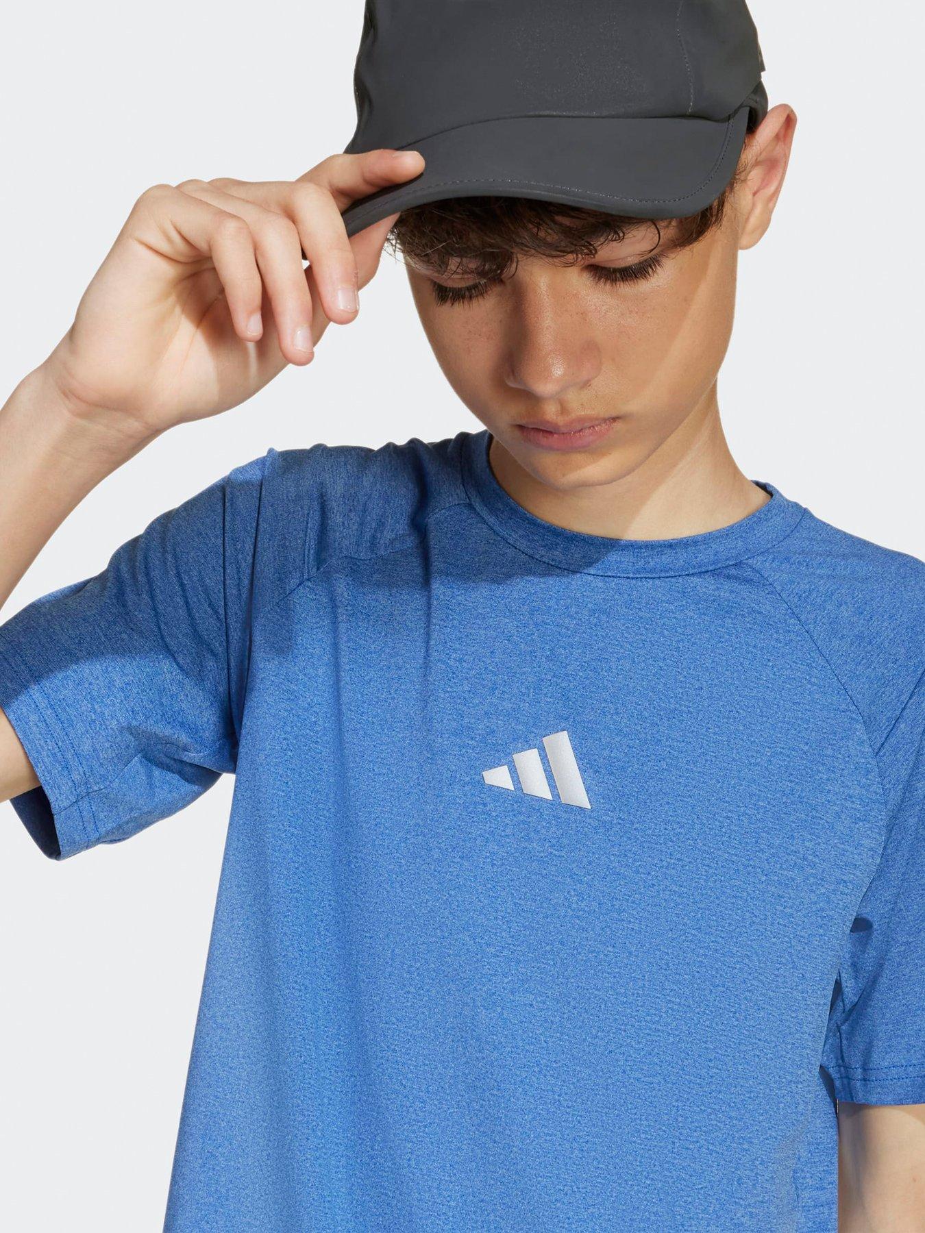 Image 5 of 5 of adidas Boys Junior Training T-Shirt - Blue