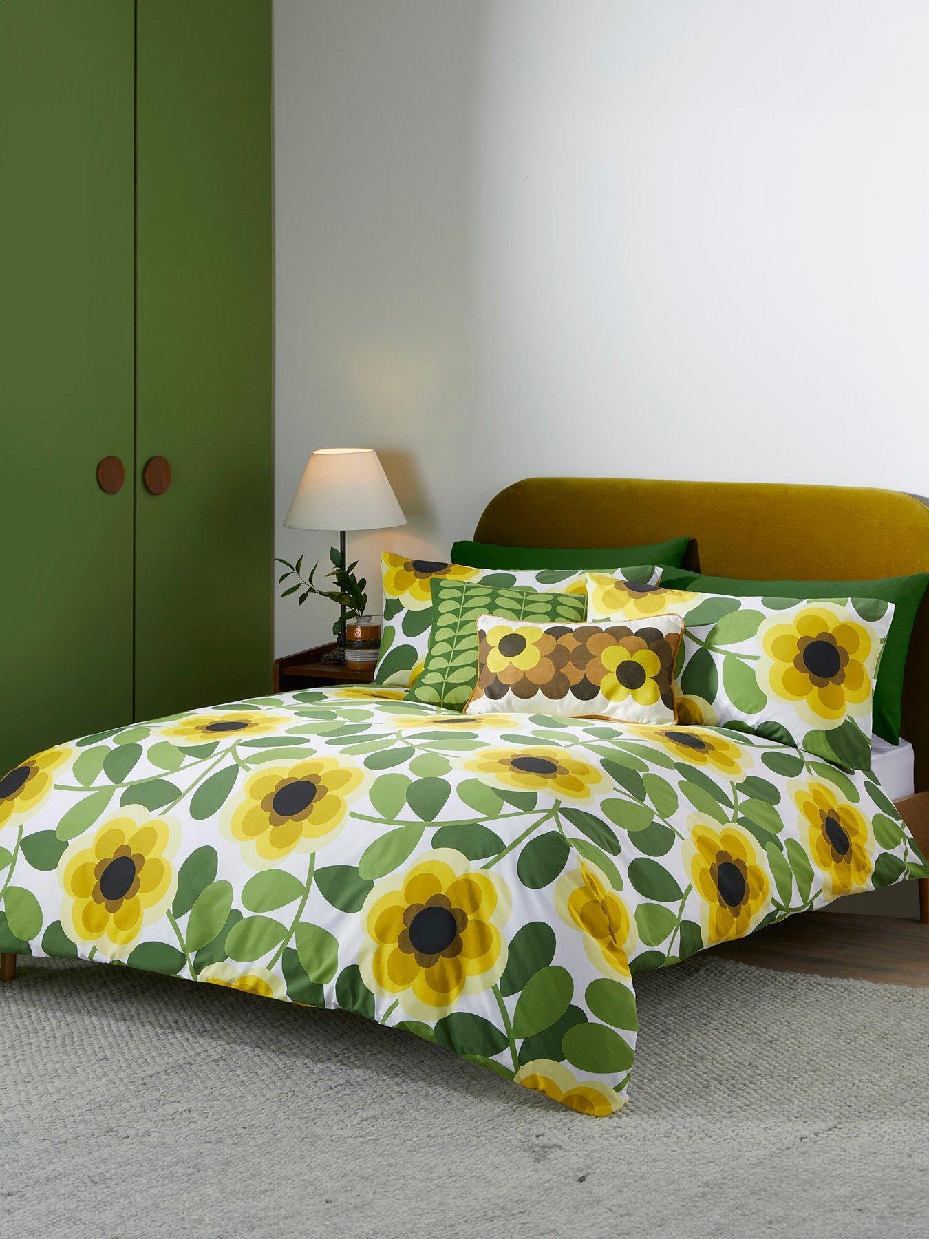 Orla Kiely Giant Water Lily 100% Cotton Duvet Cover Set