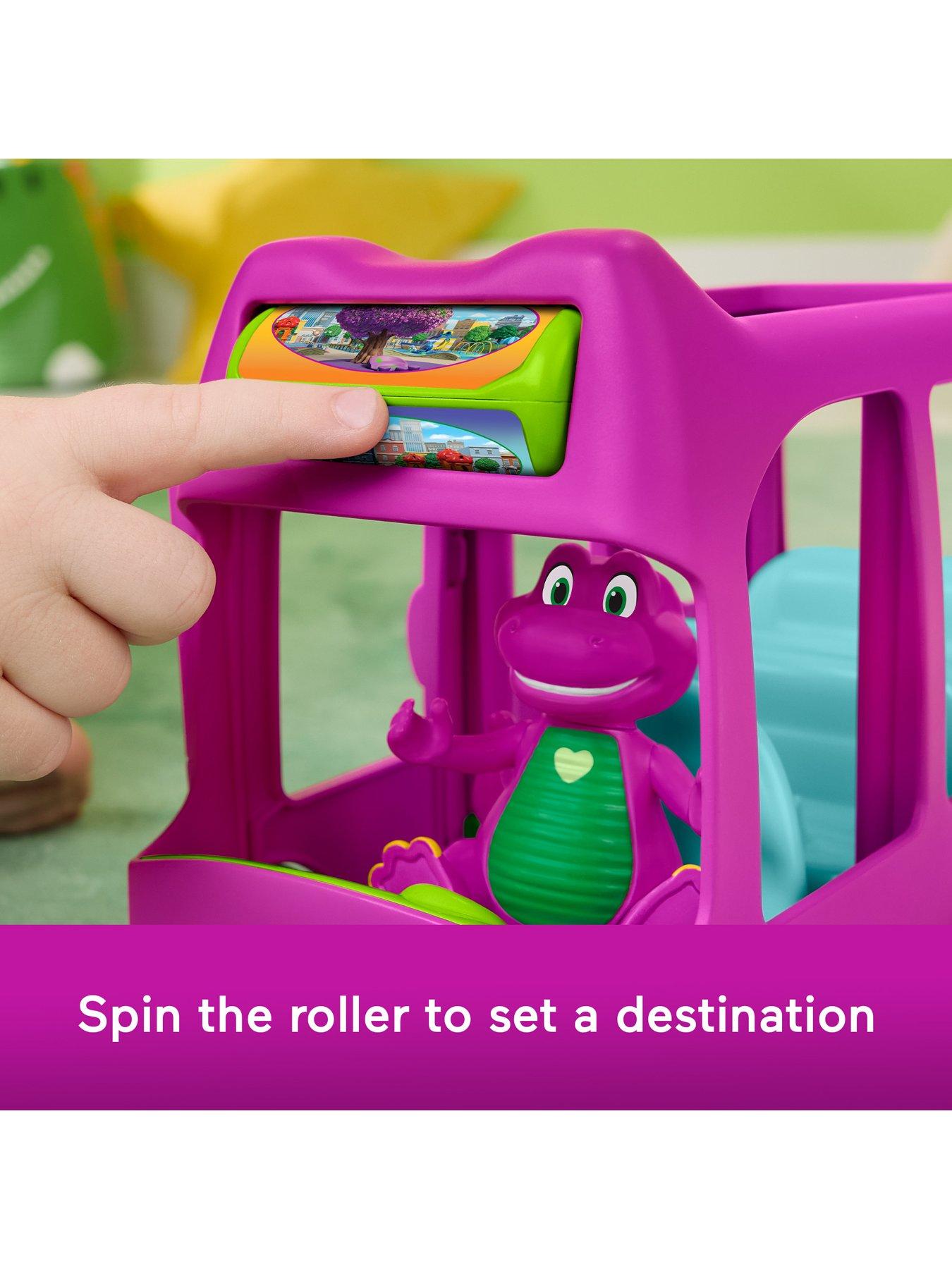 Barney Fisher-Price Barney's World Adventure Bus Push-Along Toy ...