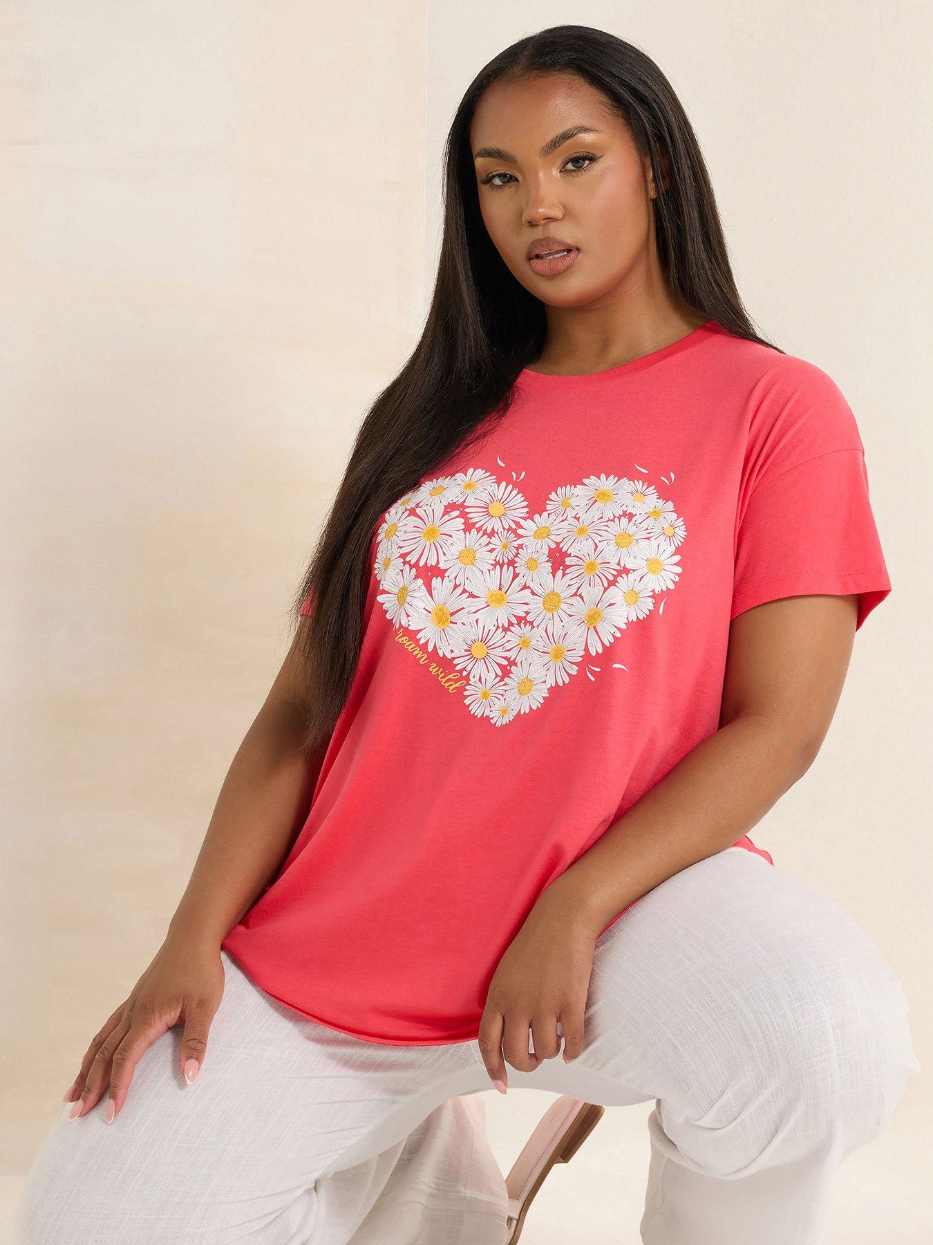  image of yours-curve-daisy-placement-t-shirt