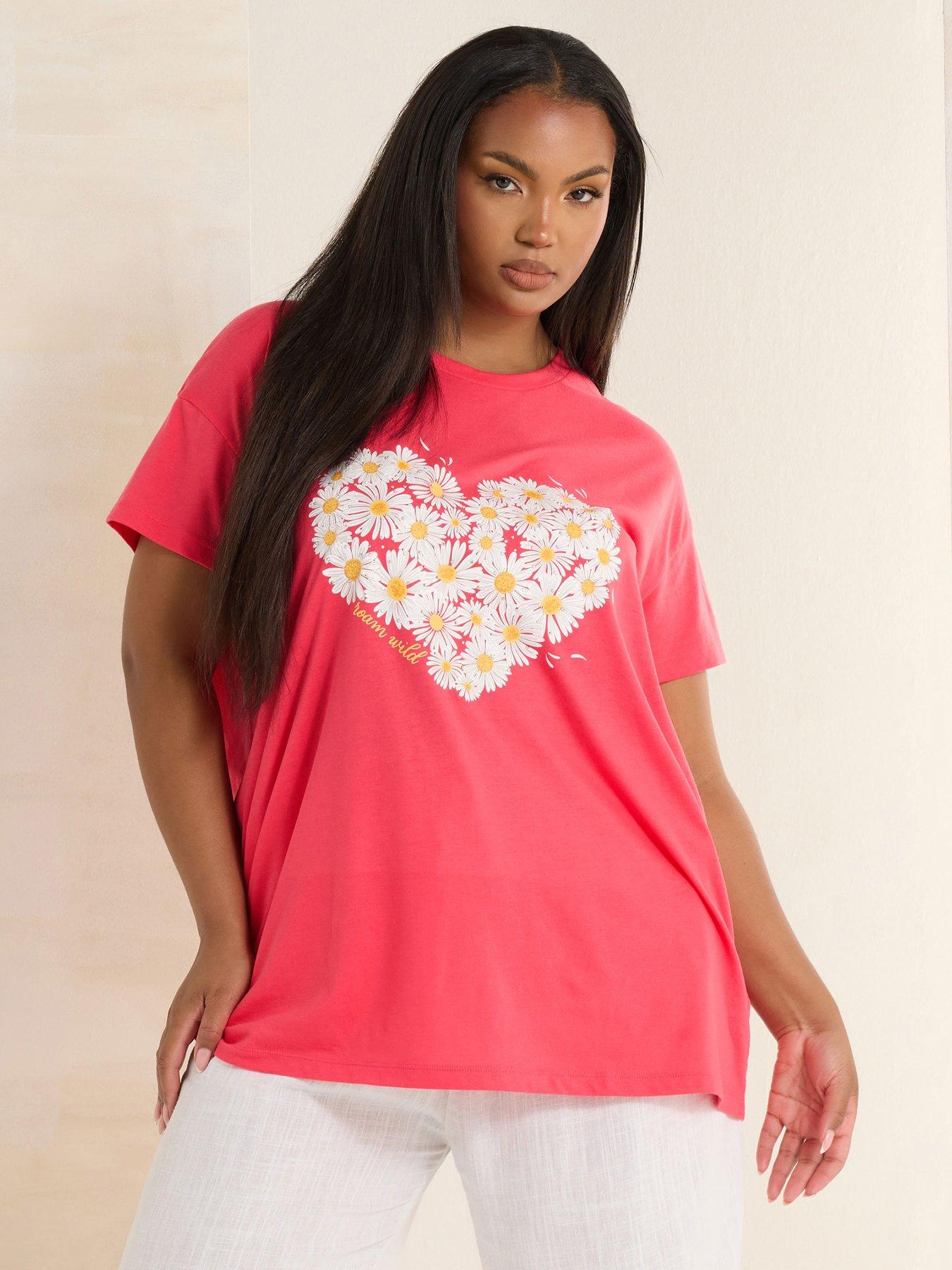  image of yours-curve-daisy-placement-t-shirt