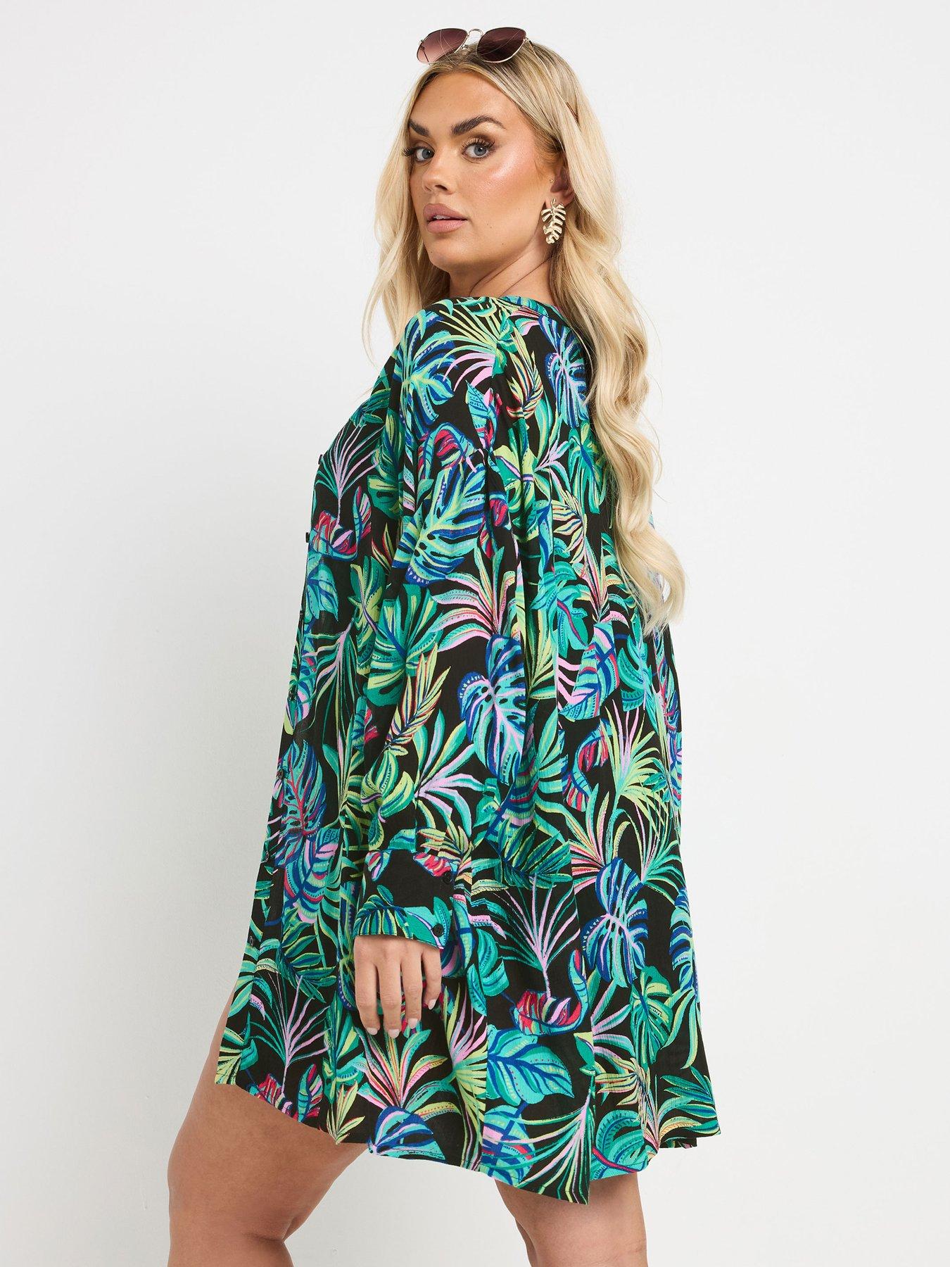  image of yours-curve-tribal-leaf-beach-shirt