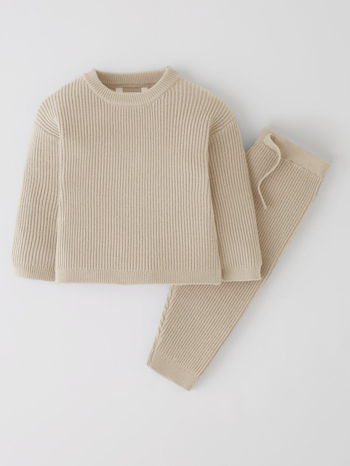 The Very Collection Baby Boys Knit Jog Set - Brown