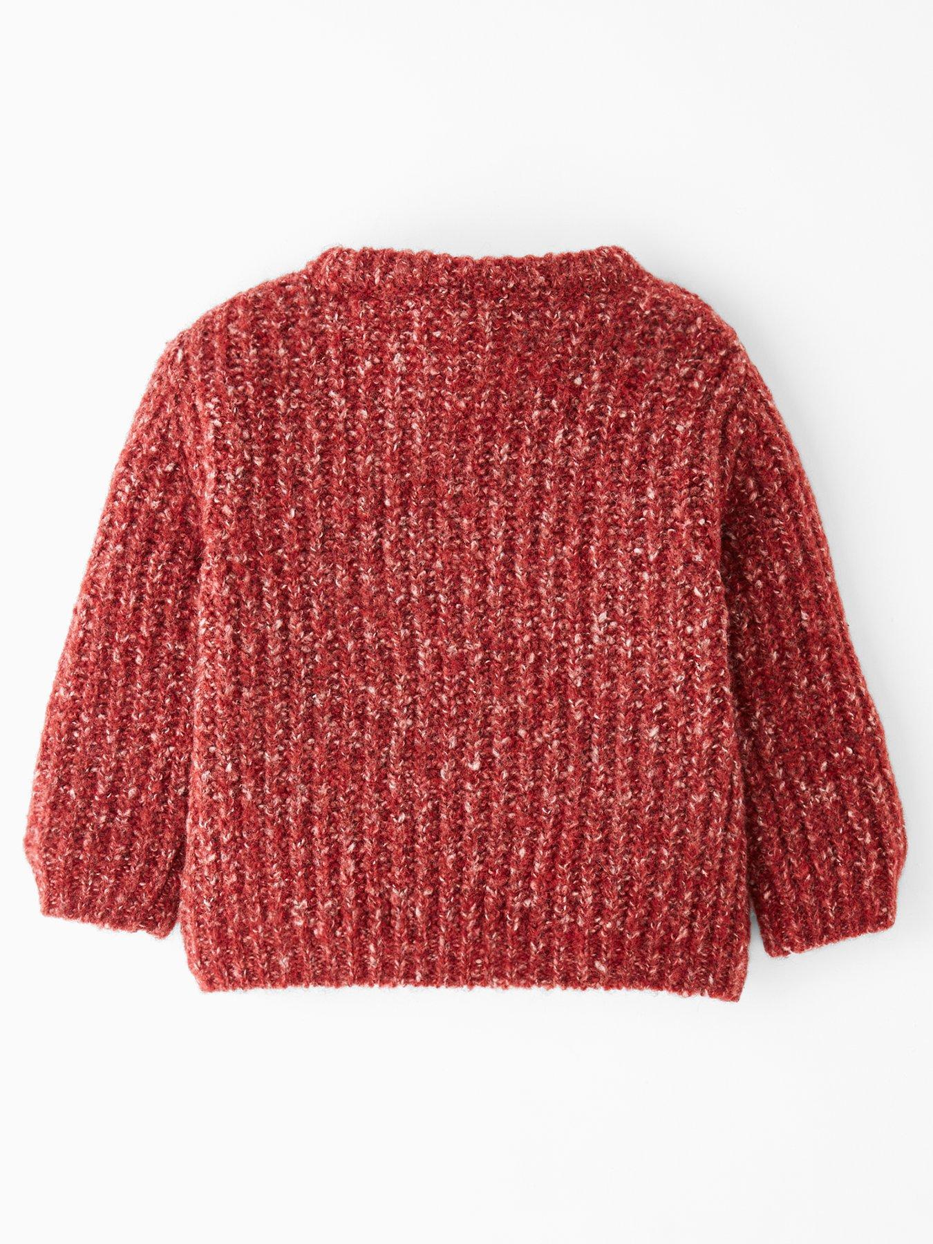 Image 2 of 5 of The Very Collection Santa Baby Knit Christmas Jumper - Red