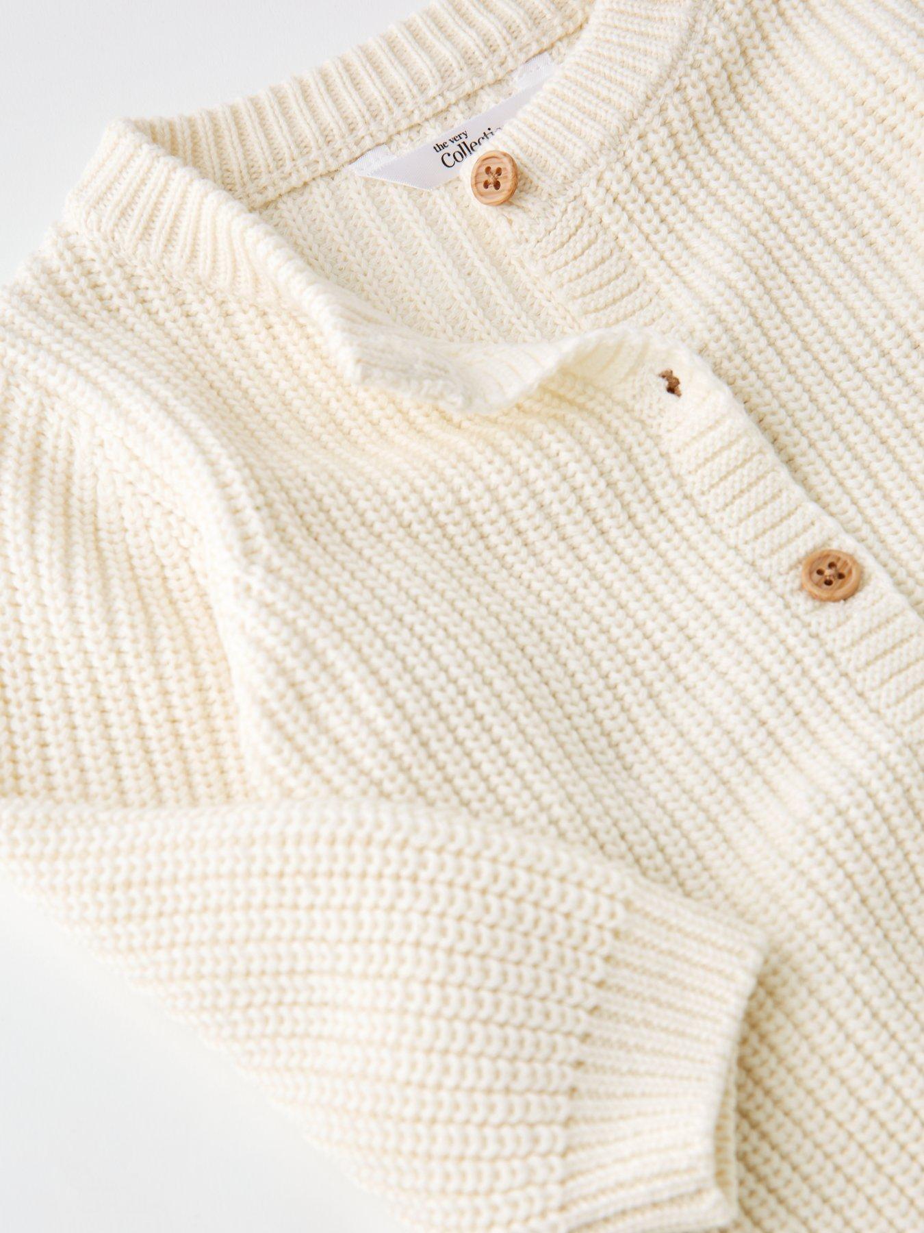 Image 3 of 5 of The Very Collection My First Christmas Knitted Cardigan - Cream