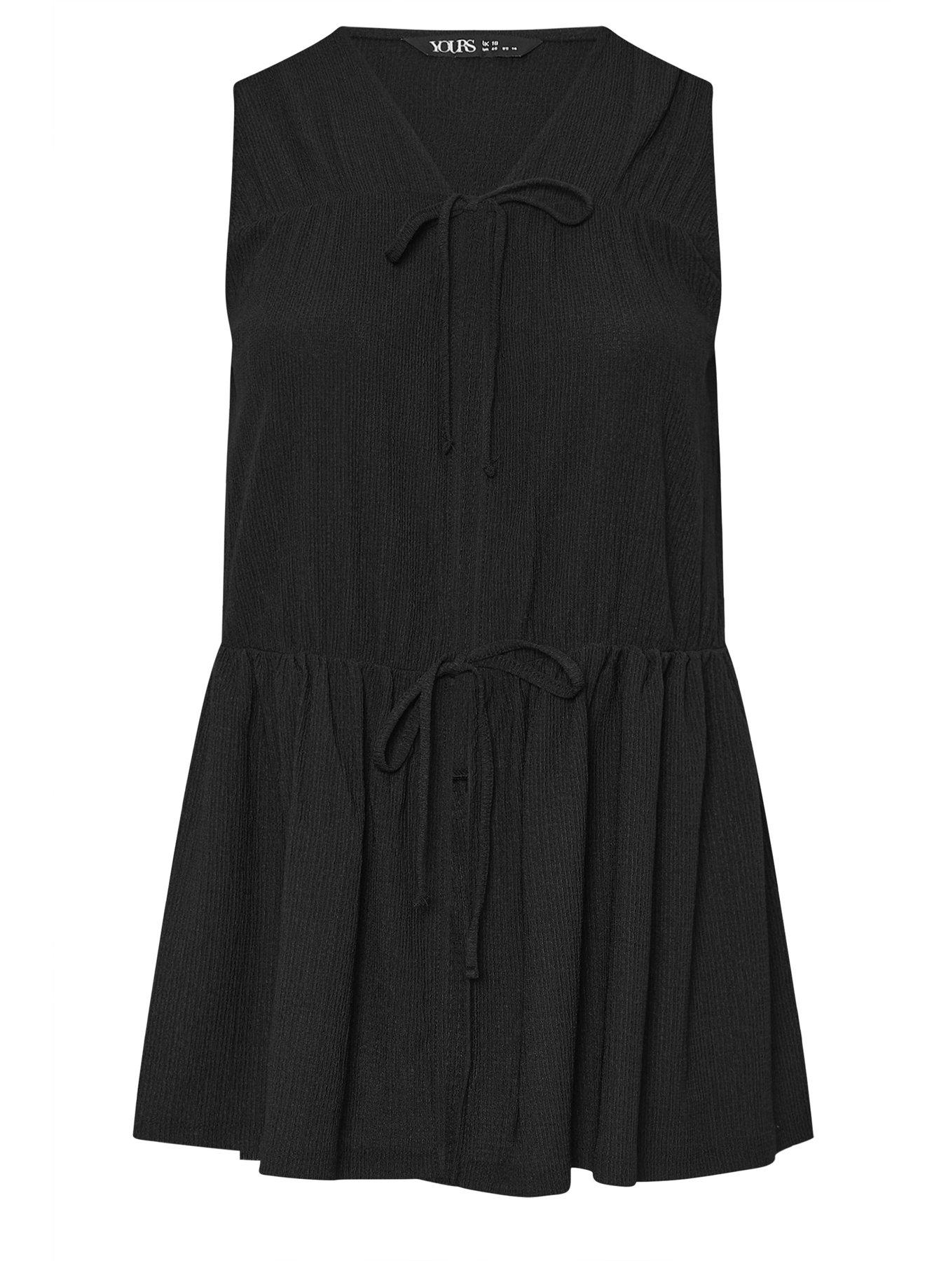  image of yours-curve-sleeveless-peasant-top-black