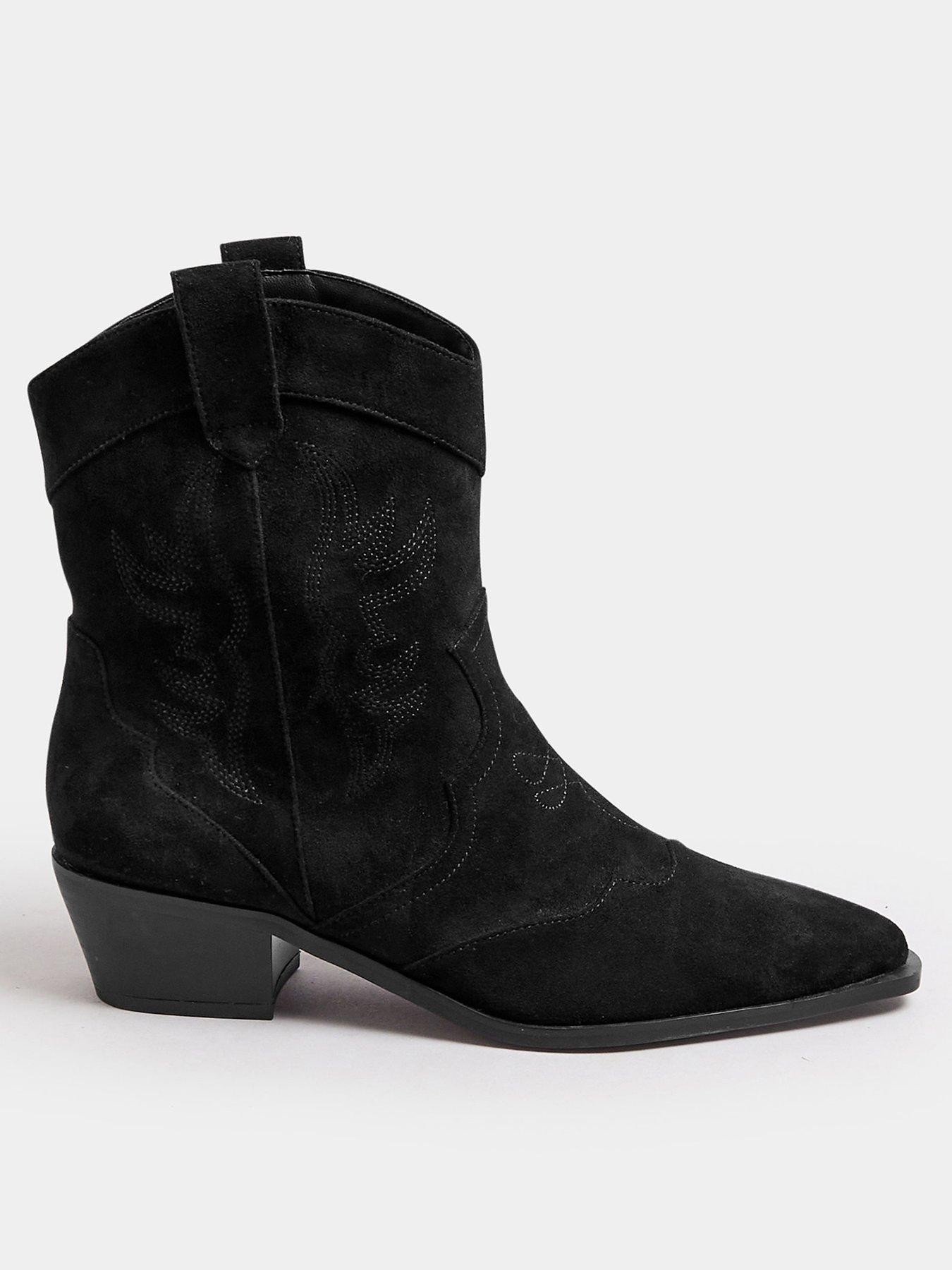 undefined Western Stitch Detail Boot - Black