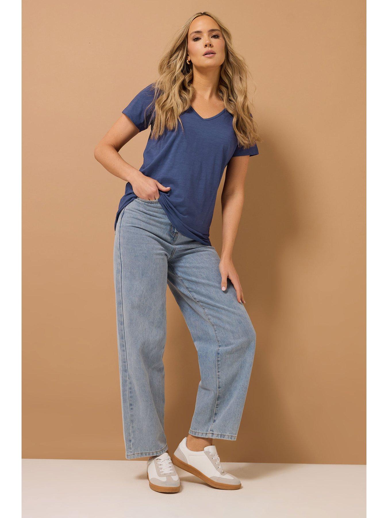  image of long-tall-sally-3-pack-v-neck-t-shirt-pink